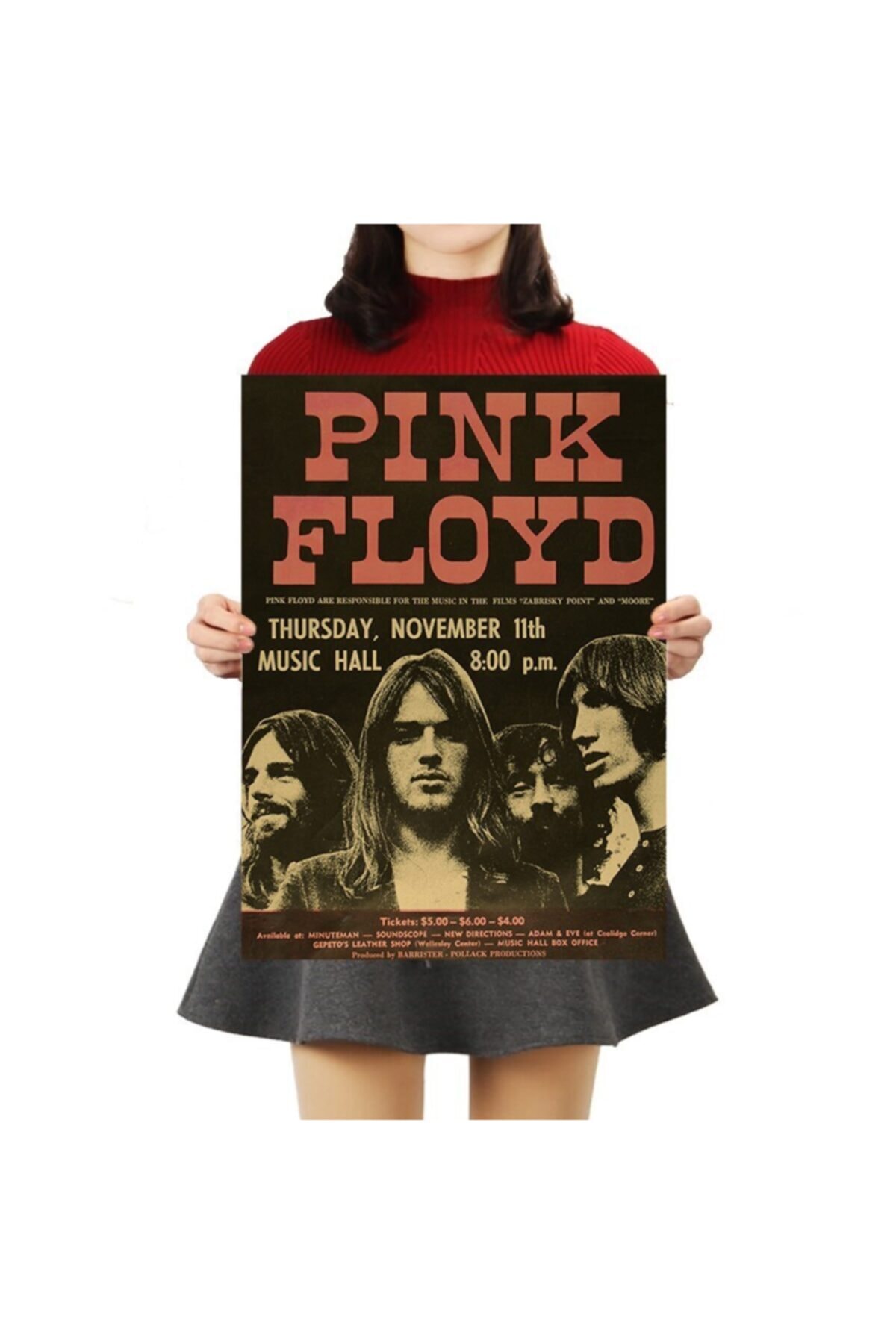 Caph Design Pink Floyd Vintage Kraft Poster - 33x48cm