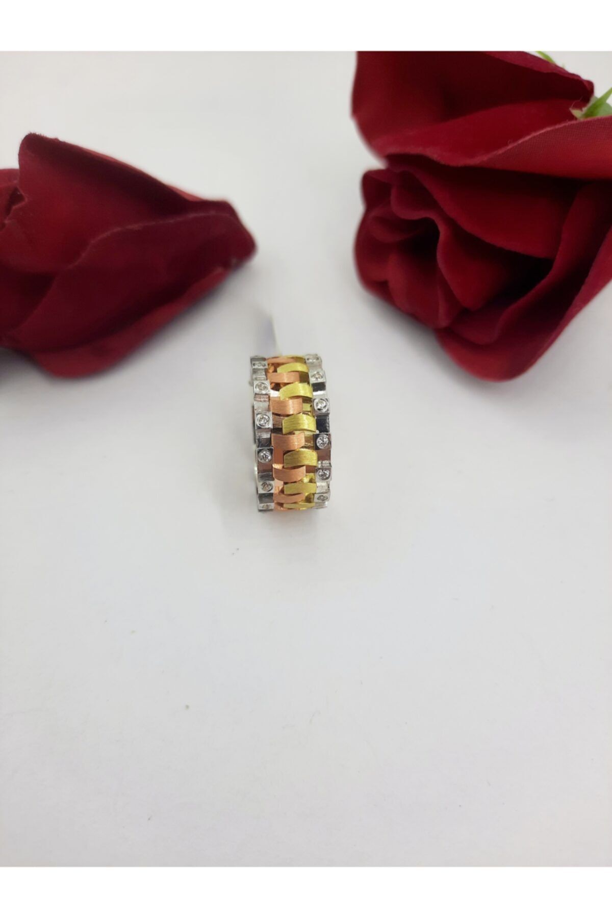 BR GOLD Özel Tasarım Italyan Model Kadın Alyans 18k Altın