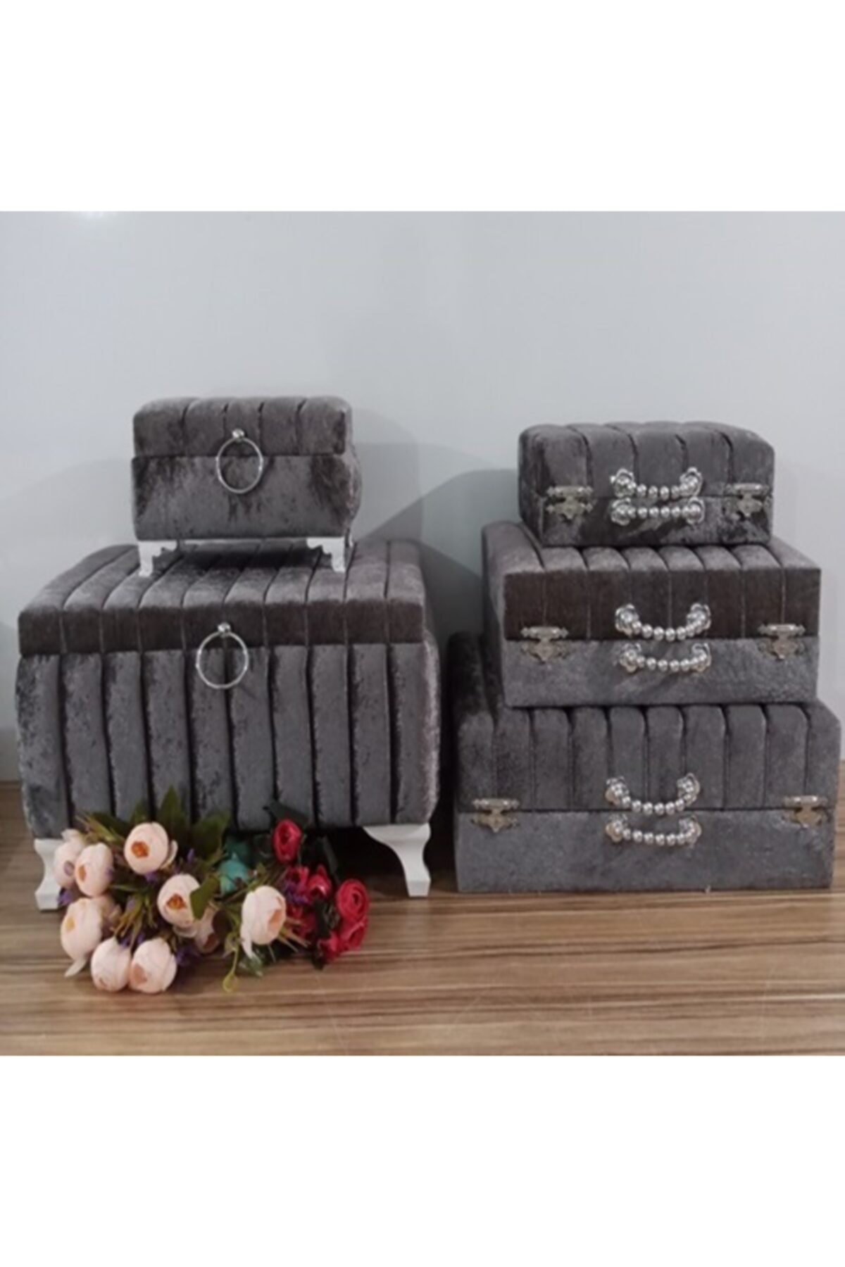 Sonem Çeyiz Söz Nişan Bohça Gelin Düğün Damat Çeyiz Sandık 5li 0571gr