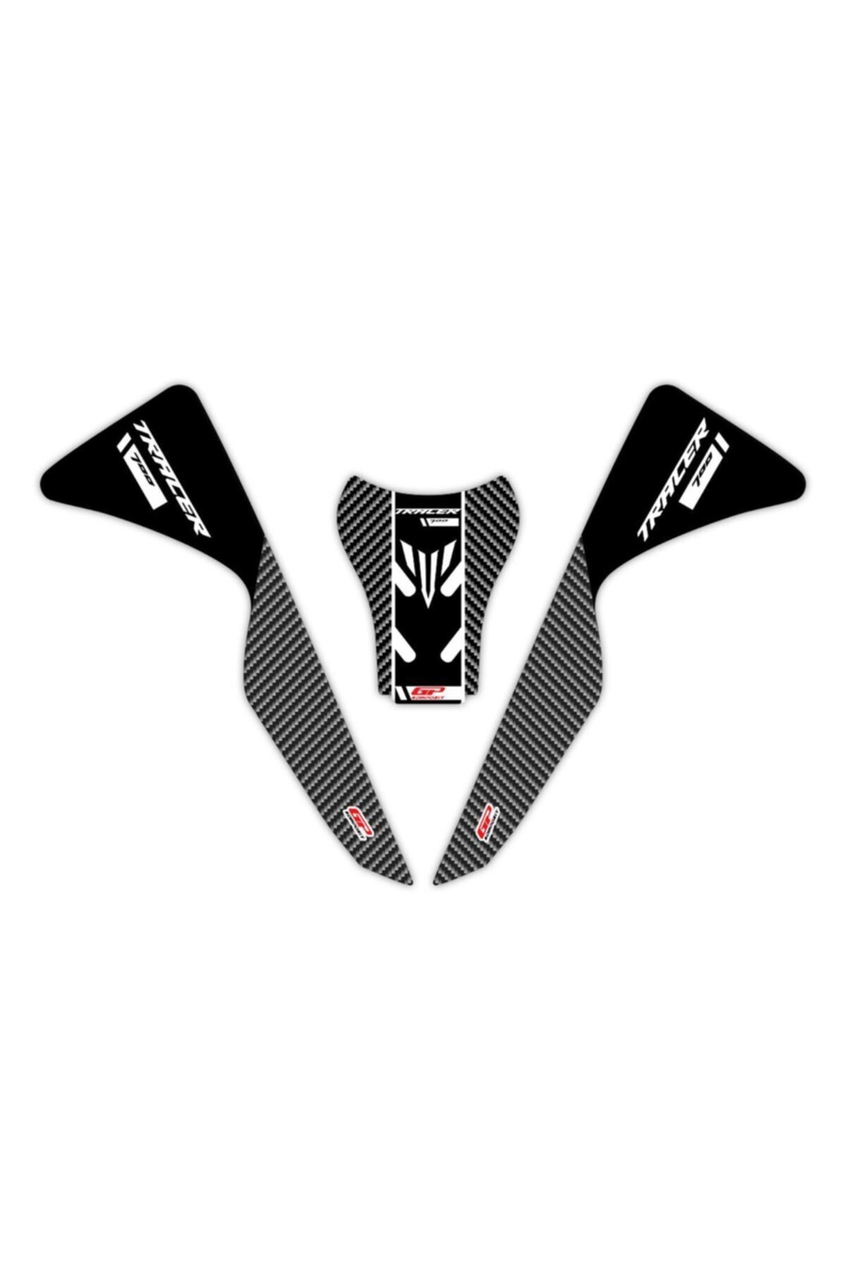 GP KOMPOZİT Yamaha Mt-07 Tracer 2020 Uyumlu Tank Pad Seti Siyah