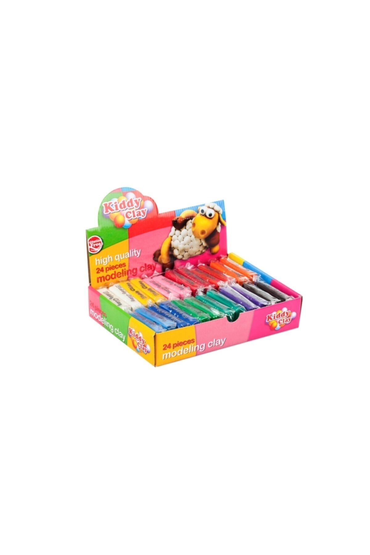 Kiddy Clay Kurumayan Model Hamuru (plastilina) 60 Gram 24'lü Stand