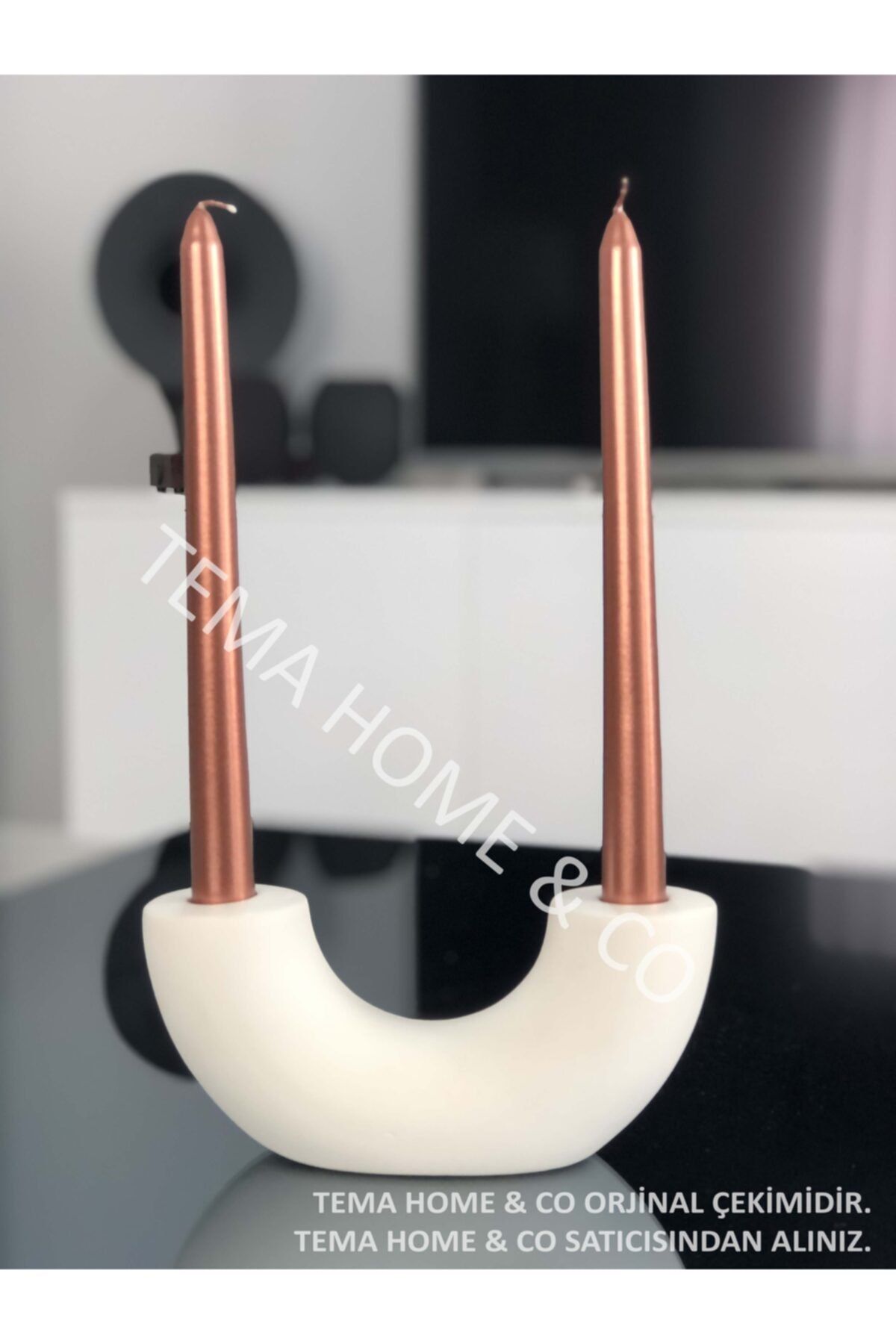 TEMA HOME & CO %100 Seramik Şamdan