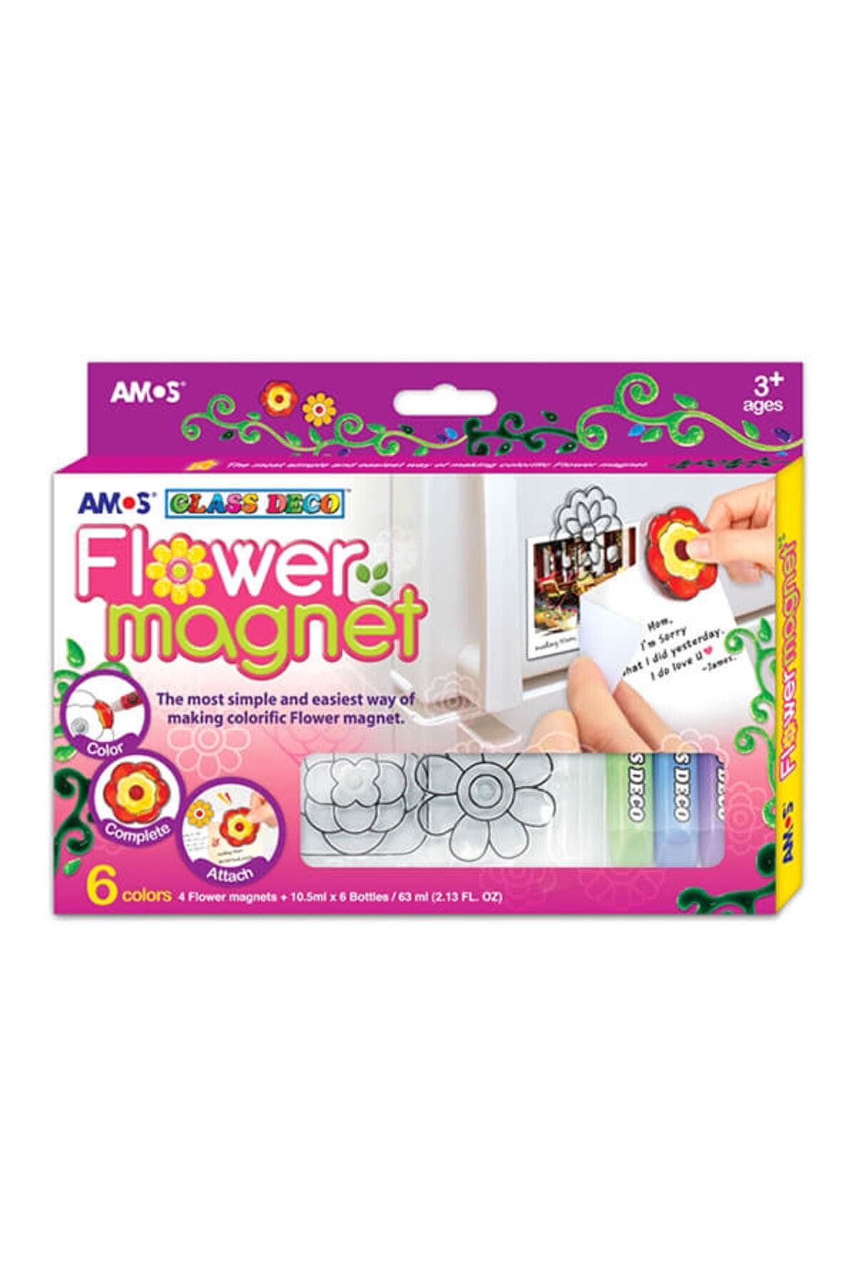 Amos Flower Magnet Cam Boyası Çiçek Magnet Seti