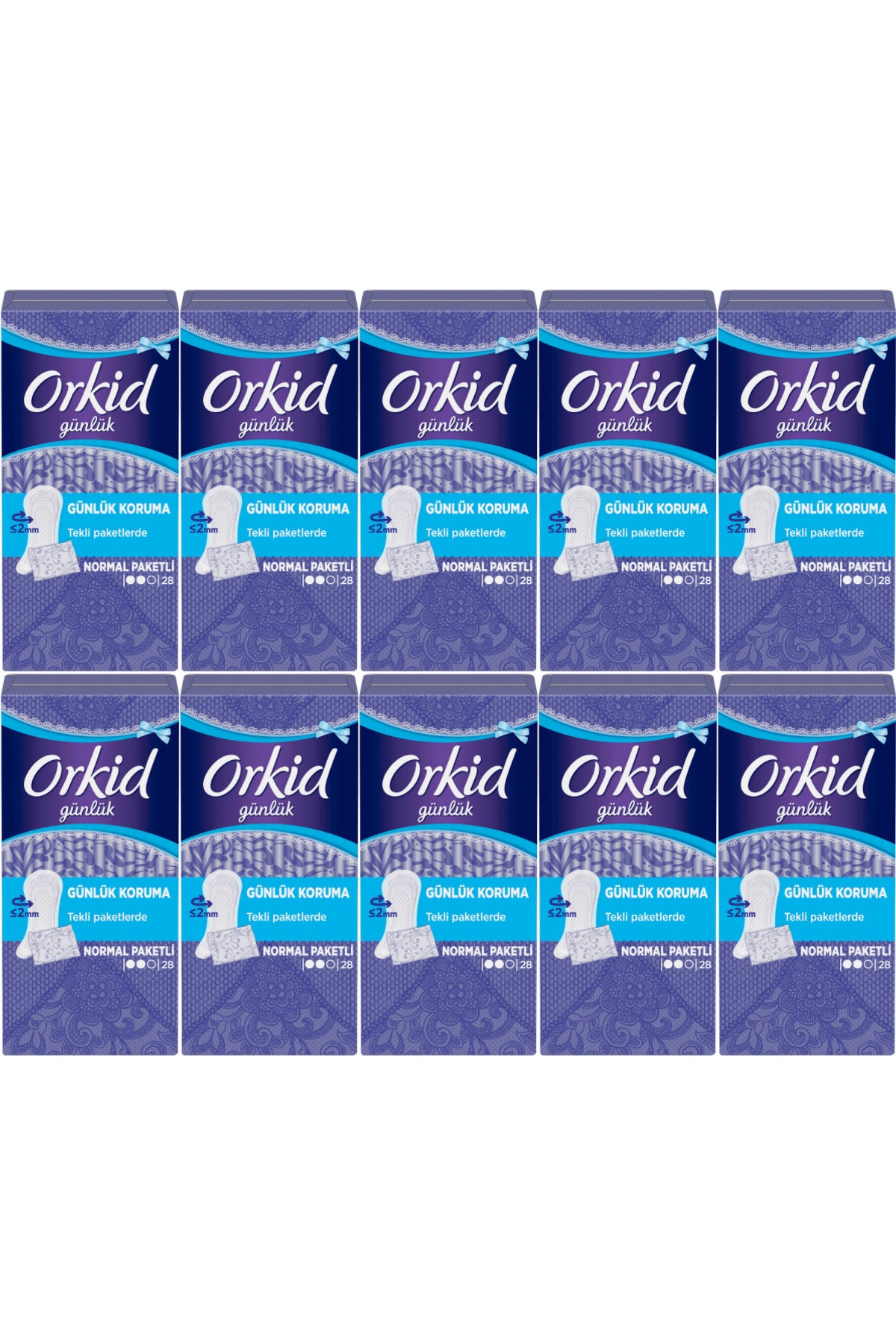 Orkid Günlük Ped Günlük Koruma Normal Paket 28 X 10'lu (1 Koli)