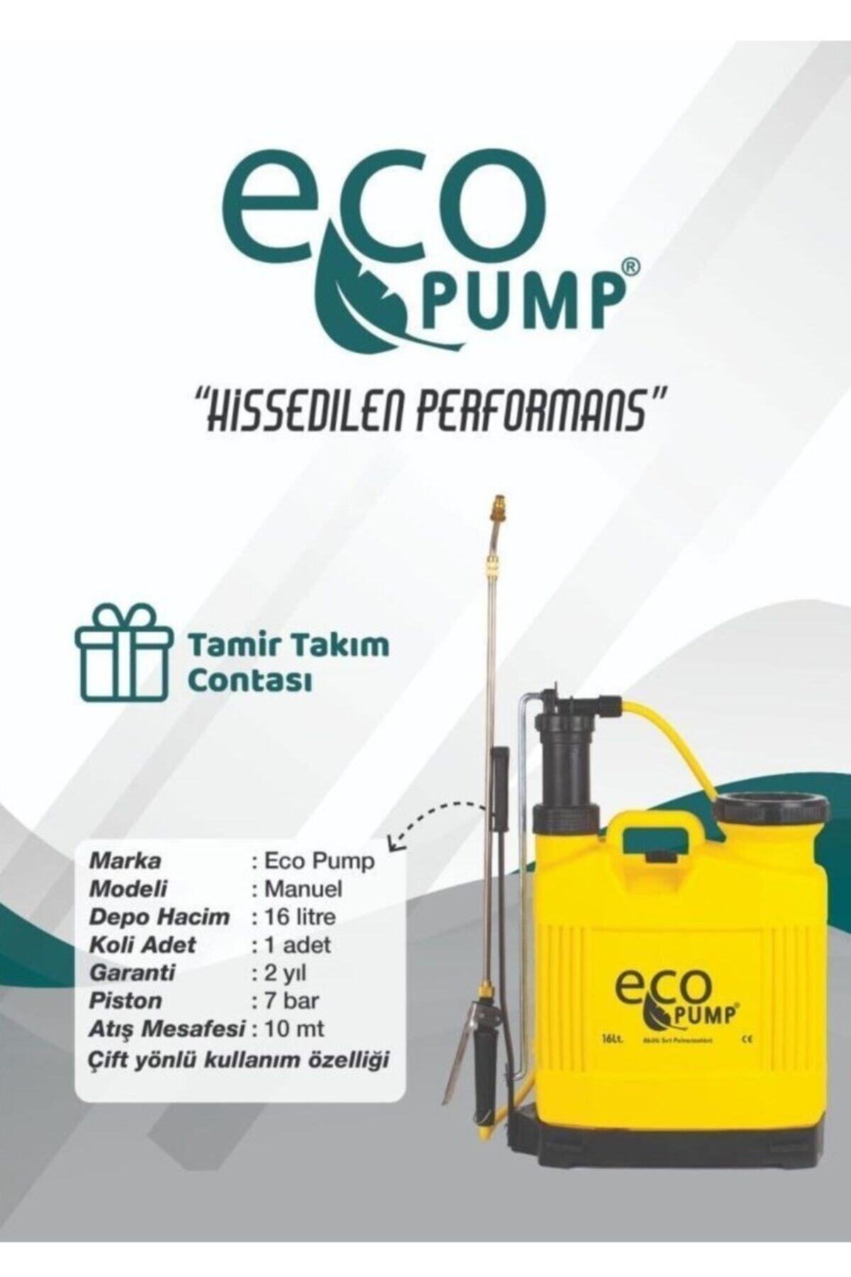eco pump Pomilsan Basınçlı Mekanik Sırt Tipi Ilaçlama Ilaç Pompası Pulverizatör 16 Lt