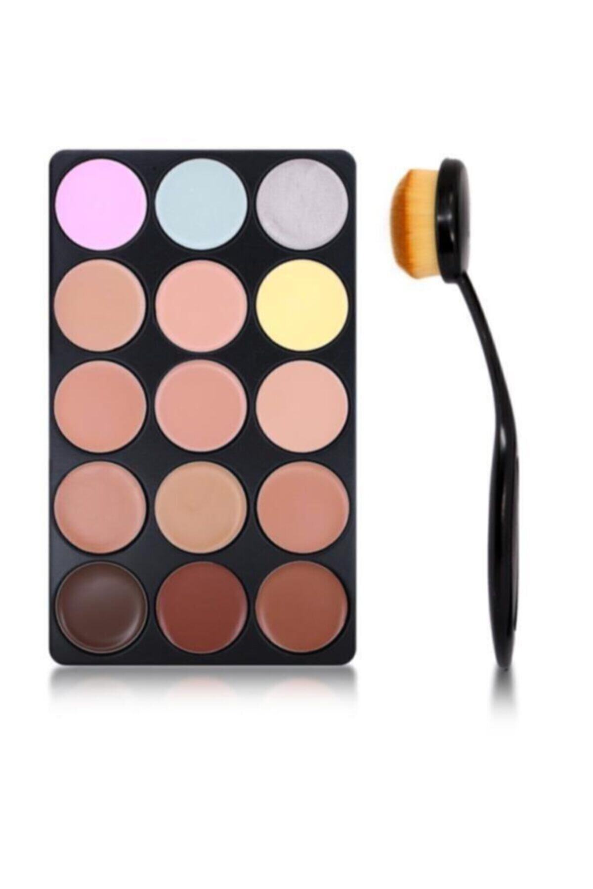 MUJGAN 15'li Kapatıcı Palet & Oval Kaşık Fırça