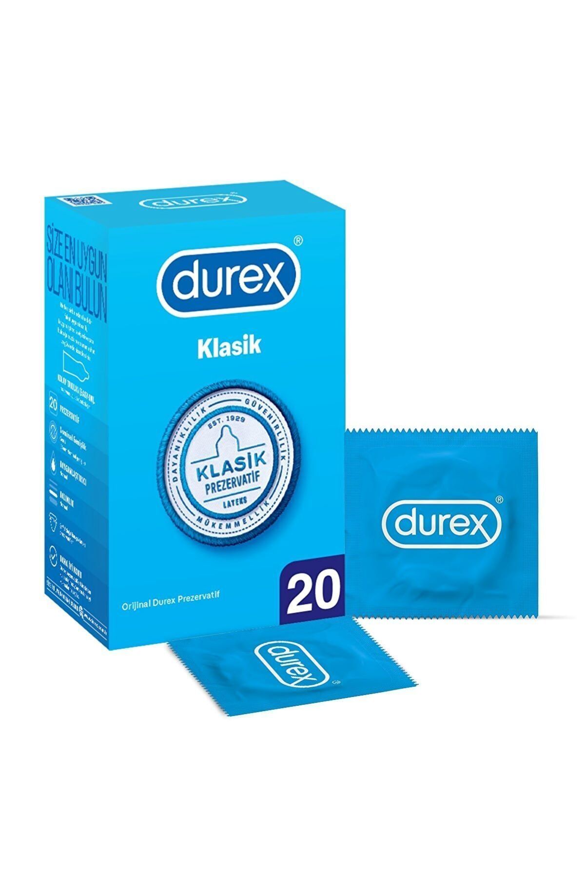 Durex Klasik Prezervatif 20'li Avantaj Paketi