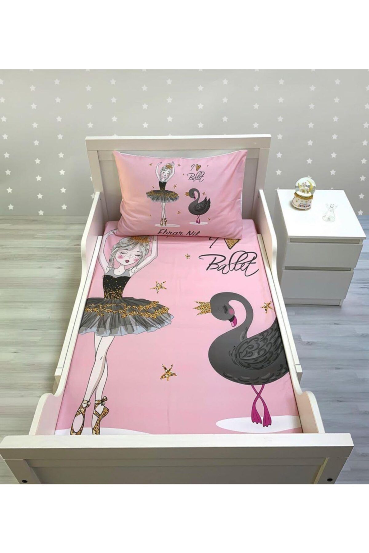 ÖzKa tekstil Balerin Kız Kuğu Model Çocuk Yatak Örtüsü