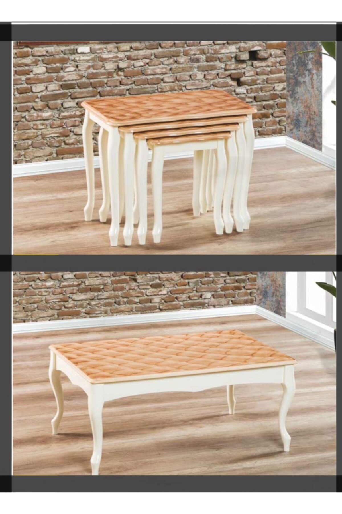 Doruk Home Lükens Zigon Orta Sehpa Çift Renk