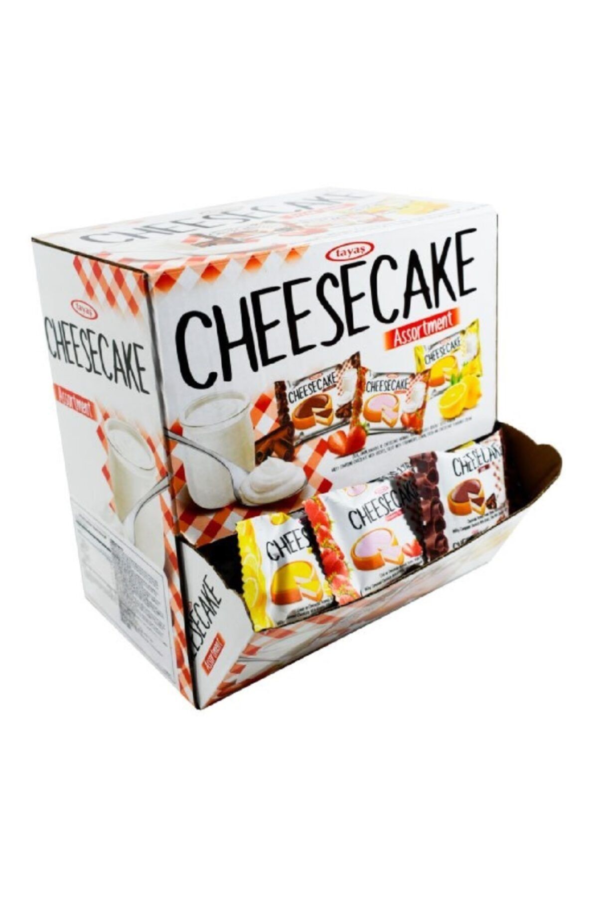 TAYAŞ Çilek, Limon, Kakaolu Ve Cheesecake Aromalı Krema Dolgulu Bisküvili Sütlü Kokolin 1 Kg. (kutu)