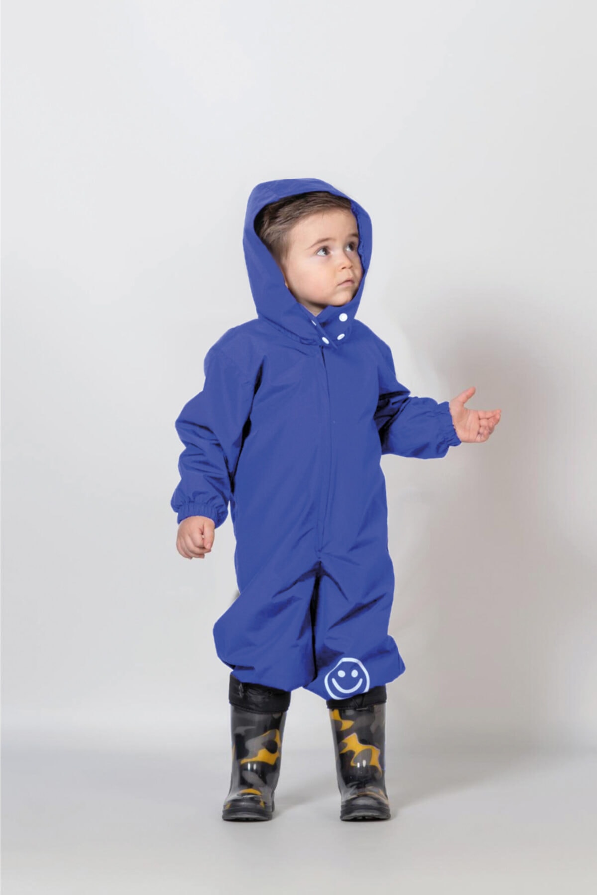 Belkızın Atölyesi Içi Elyaflı Full Su Geçirmez Mavi Kapüşonlu Astronot Tulum