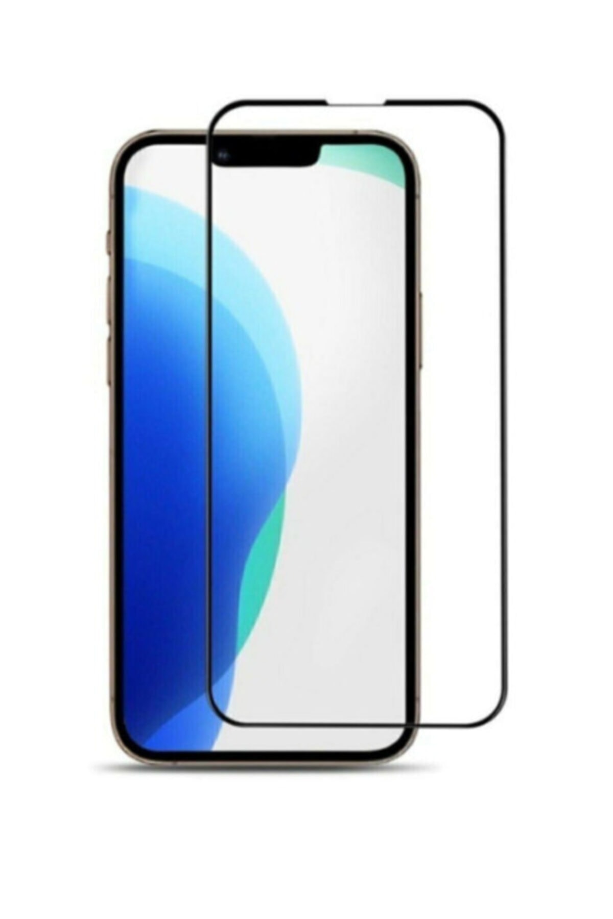 sanalkılıf Iphone 13 - 13 Pro  Uyumlu Kırılmaz Cam 5d 9d 9h Tam Kaplayan Temperli Ekran Koruyucu
