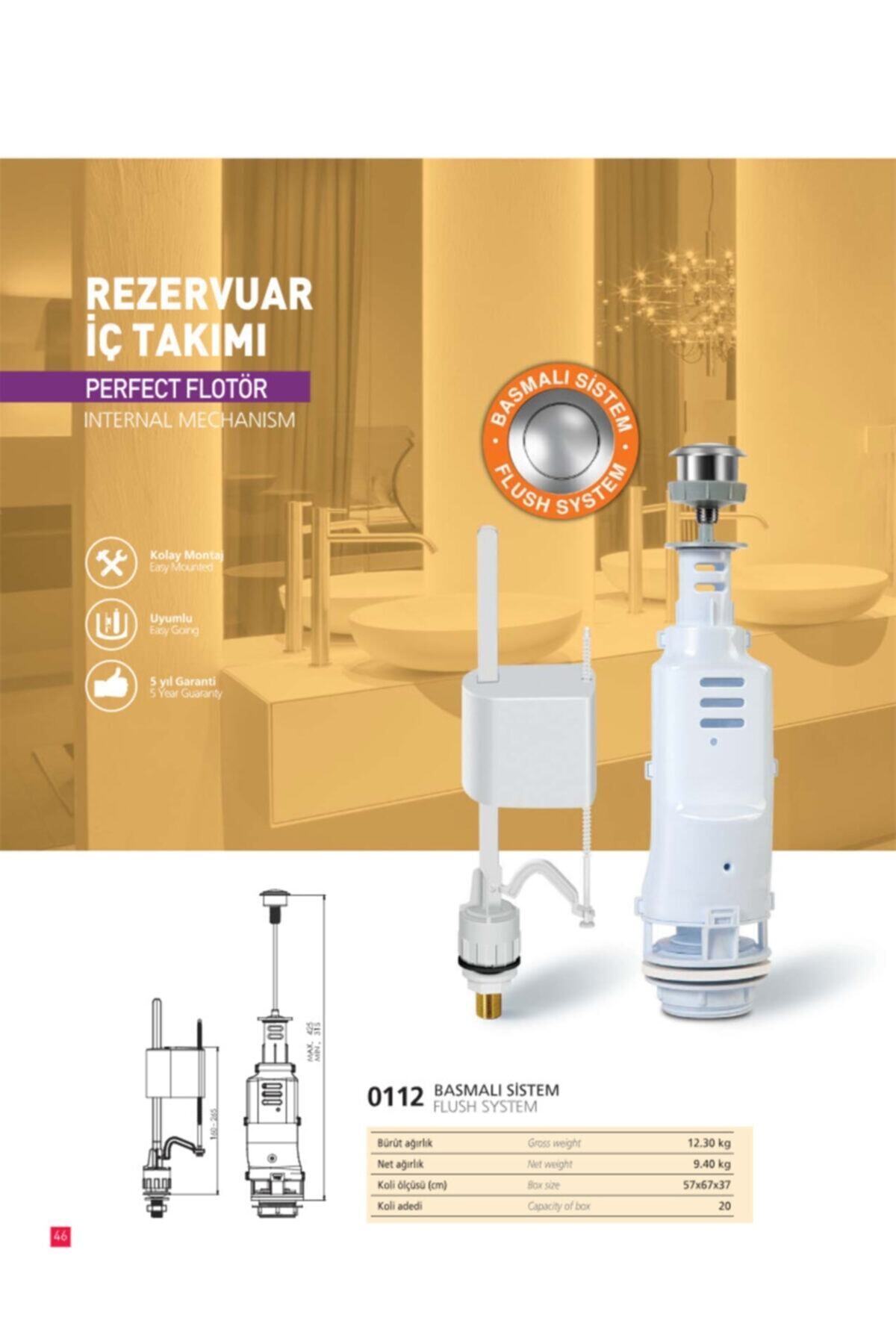 NKP Perfect Flotör Basmalı Sistem Rezervuar İç Takım