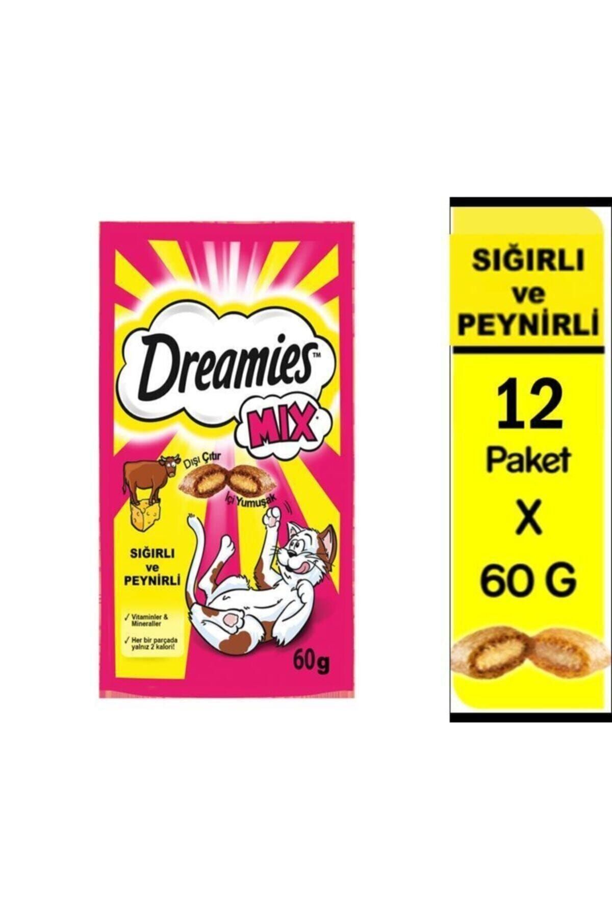 Dreamies Mix Biftek & Peynir Ödül Maması 12x60gr