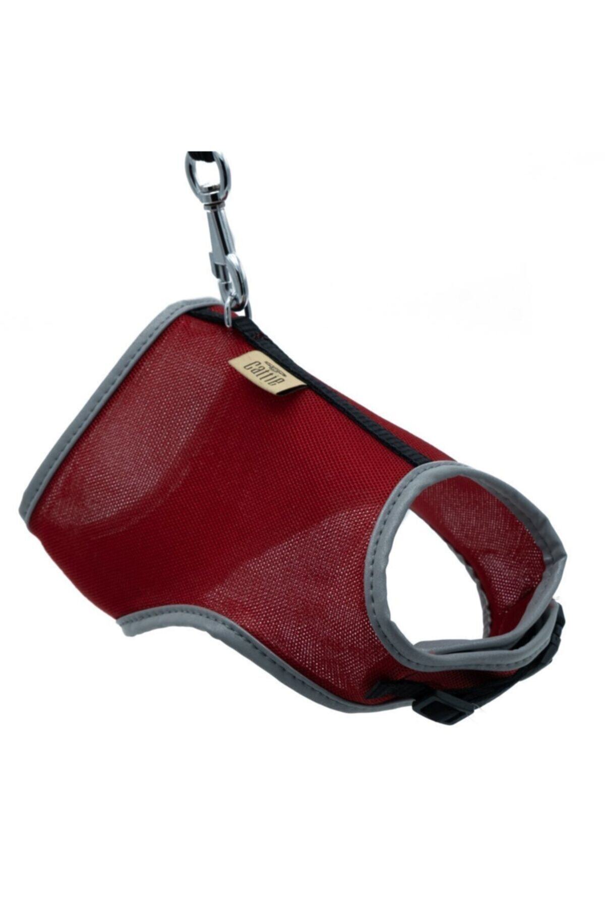cattie Havalı Dokuma Kedi Göğüs Ve Uzatma Seti 1x25-35cm Kırmızı