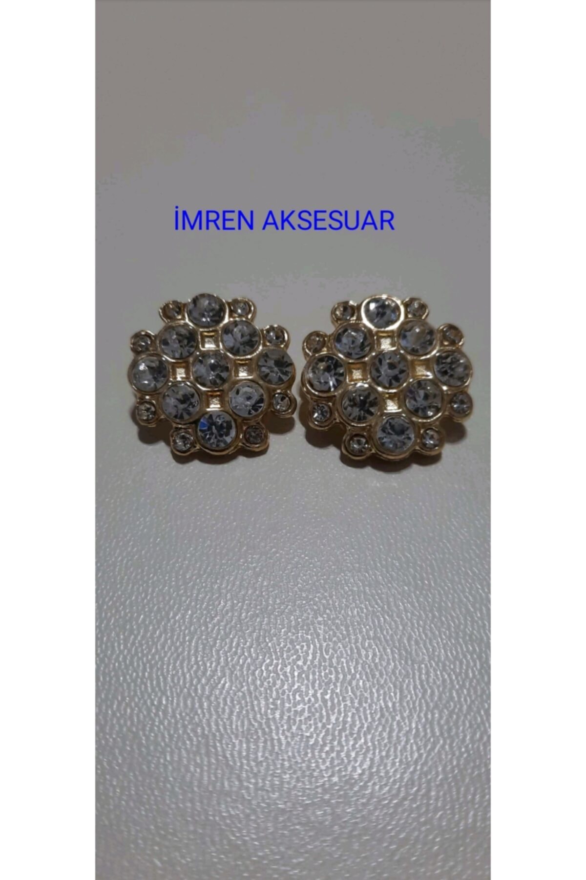 İMREN AKSESUAR Taslı Dugme Free Sarı Askı Kaplamalıdır 20mm(1 ADET)tas1002