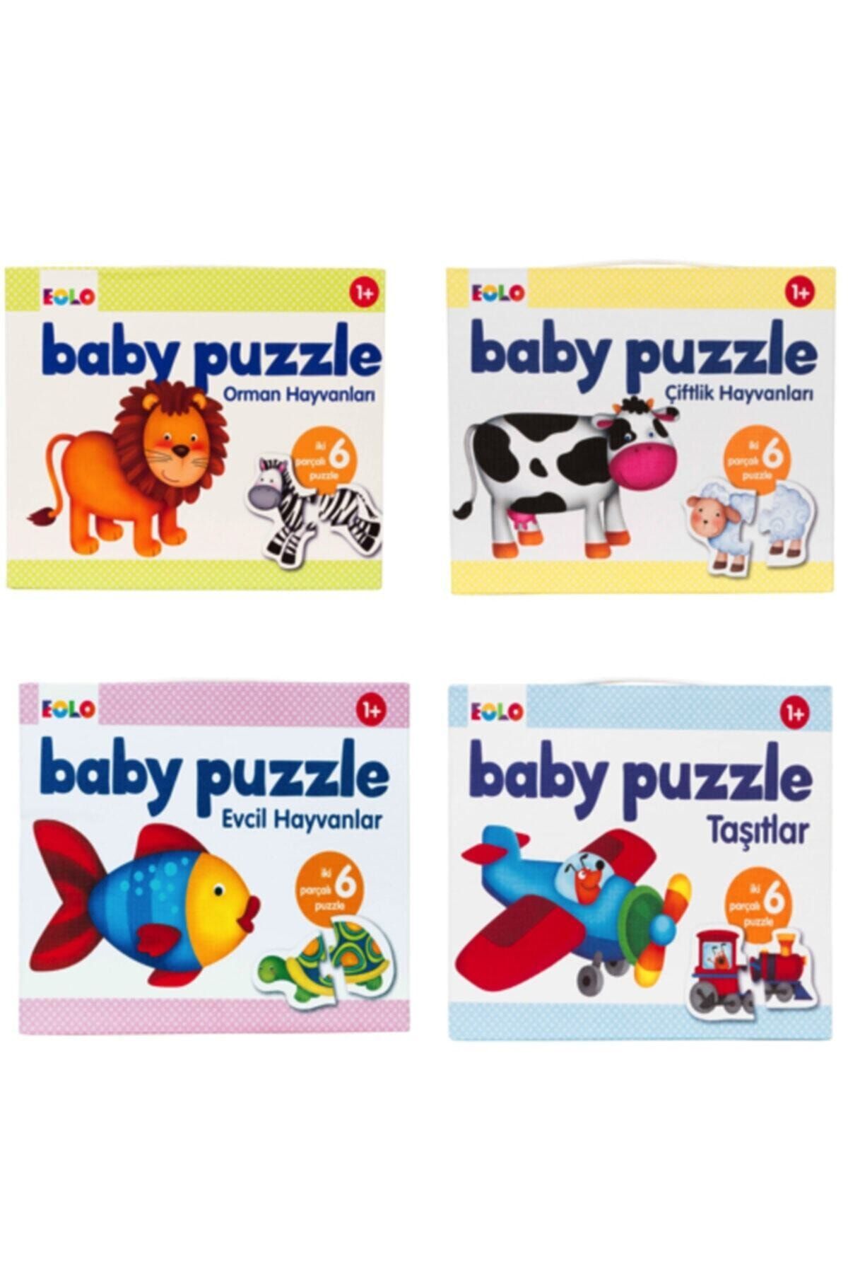 Eolo Baby Puzzle 4 Lü Set ( Çiftlik Hayvanları - Evcil Hayvanlar - Taşıtlar - Orman Hayvanları )