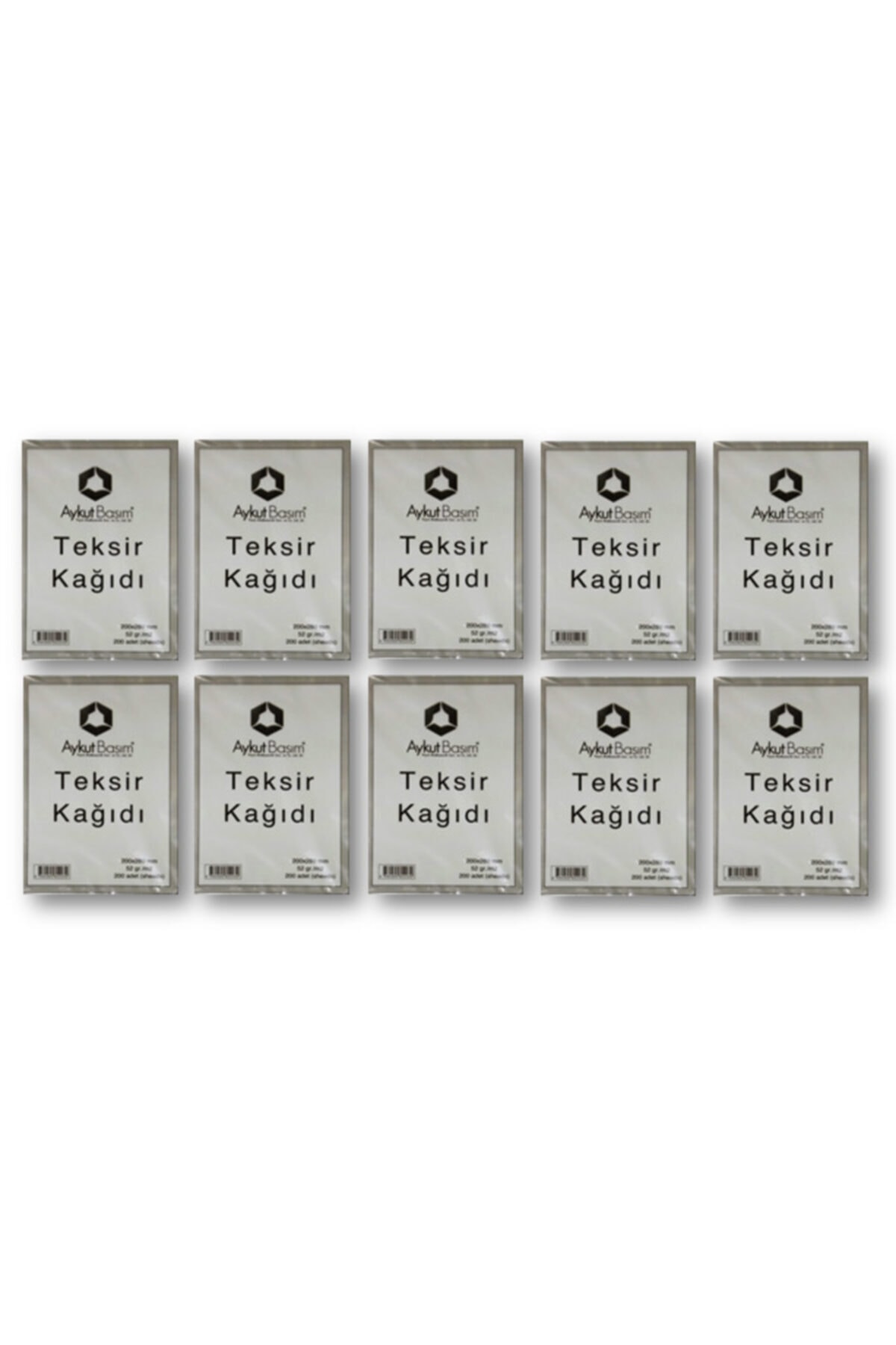 hisar kırtasiye Teksir Kağıdı 20x28 Cm 52 Gr. 200'lü - 10 Paket