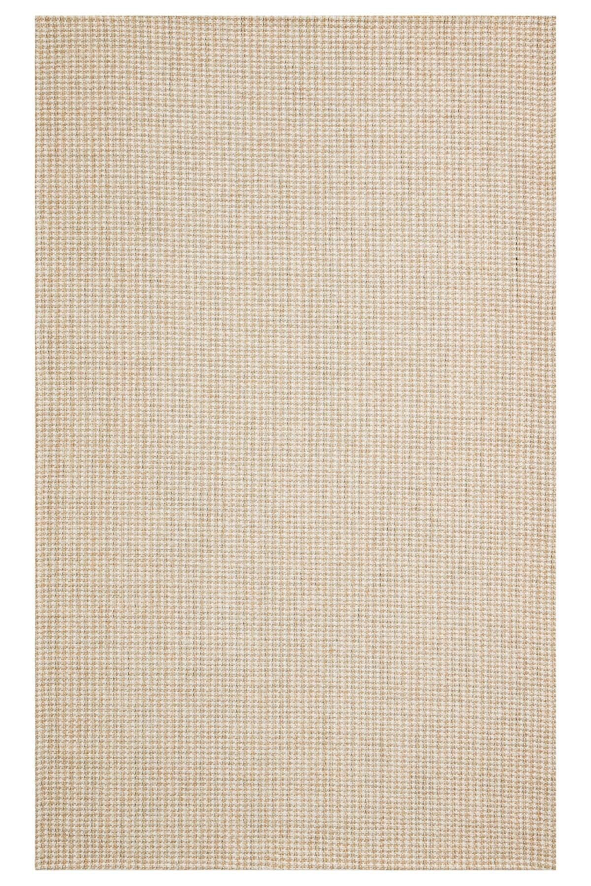 Eko Halı Brooklyn Brk 01 Krem Gümüş Hasır Dokulu Renkli Dokuma Kilim