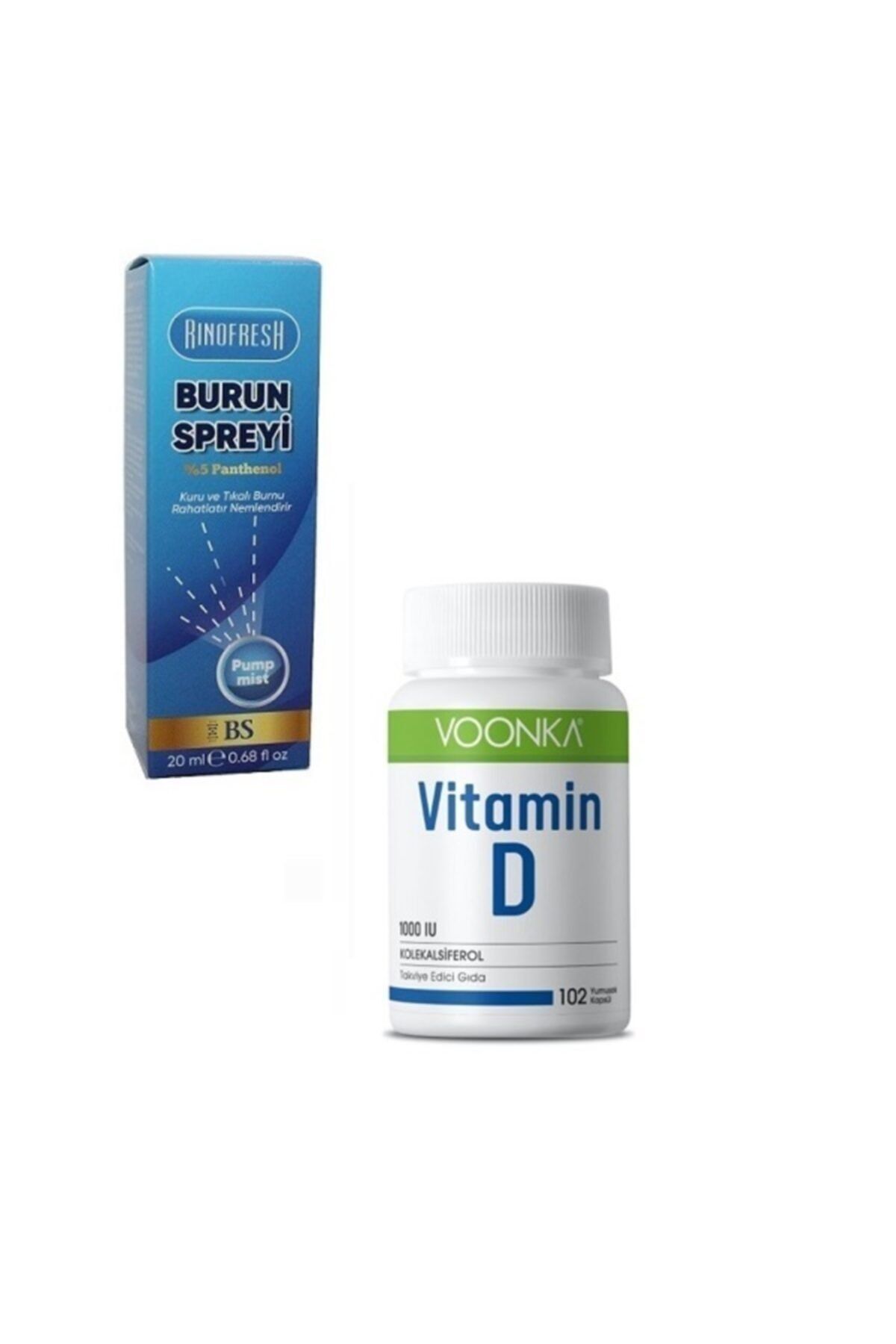 RINOFRESH Panthenol Burun Spreyi 20 Ml + Vitamin D 1000 Iu 102 Kapsül