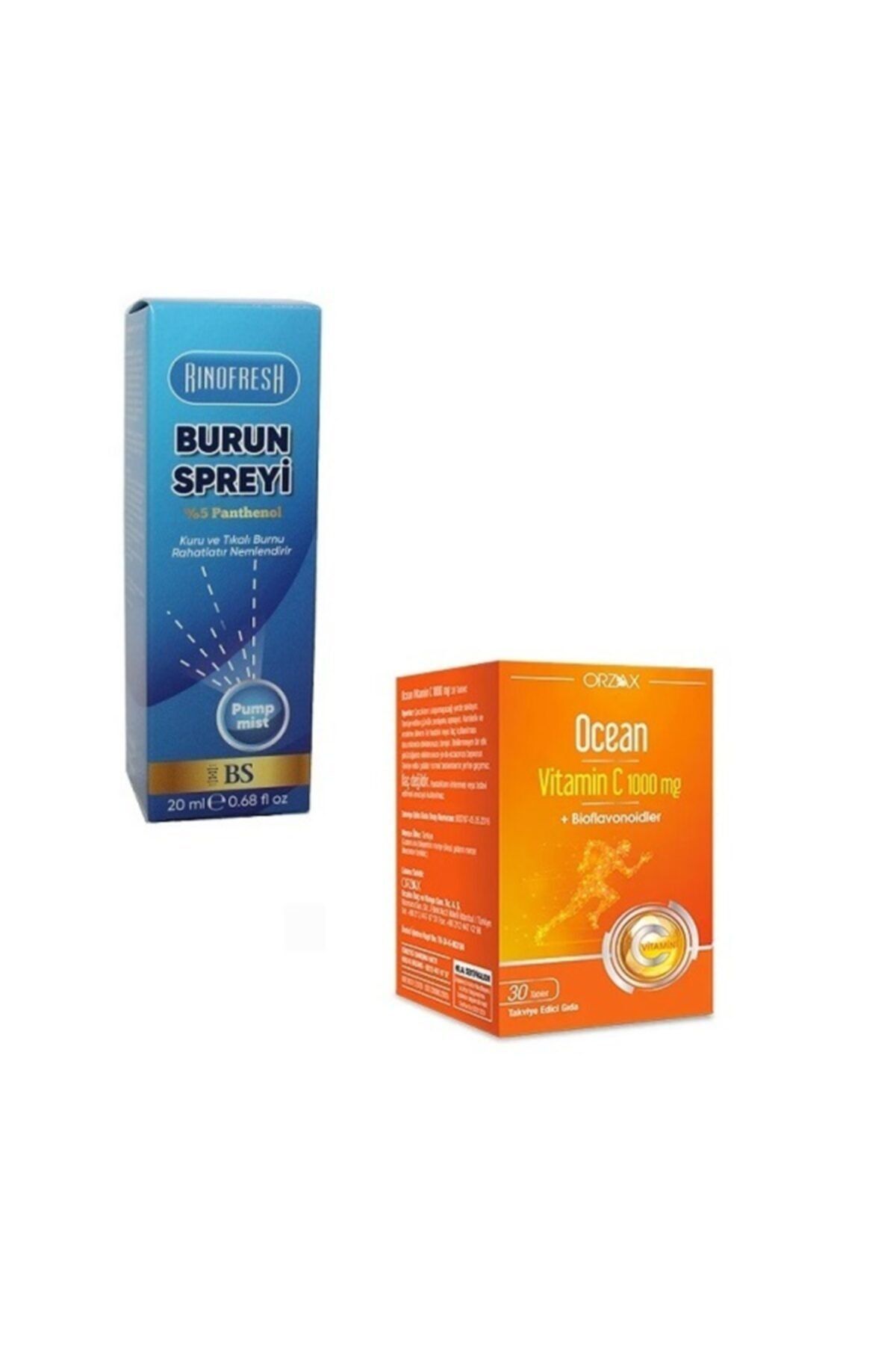 RINOFRESH Panthenol Burun Spreyi 20 Ml + C Vitamini 1000 Mg 30 Tablet