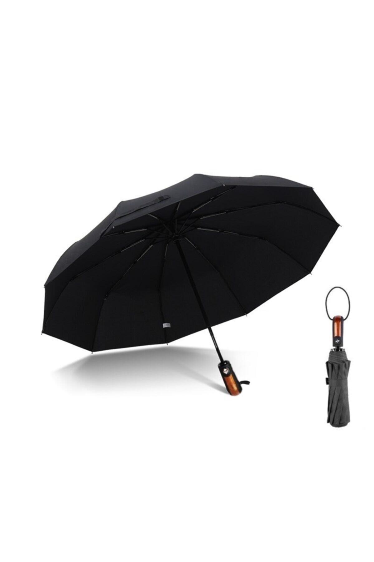 7 Moda Tam Otomatik Şemsiye Açılır Kapanır Rüzgarda Kırılmayan, 10 Tel