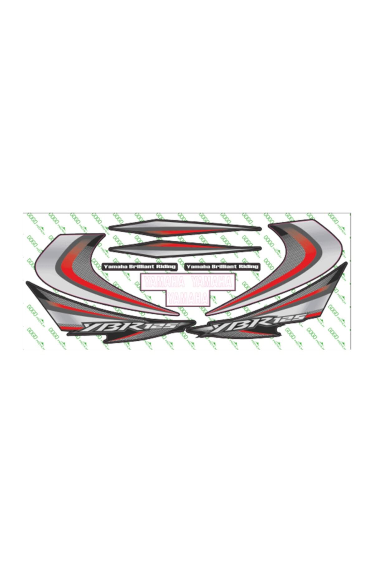 MotoExpressStore Yamaha Ybr 125 2010 Kırmızı Sticker Set