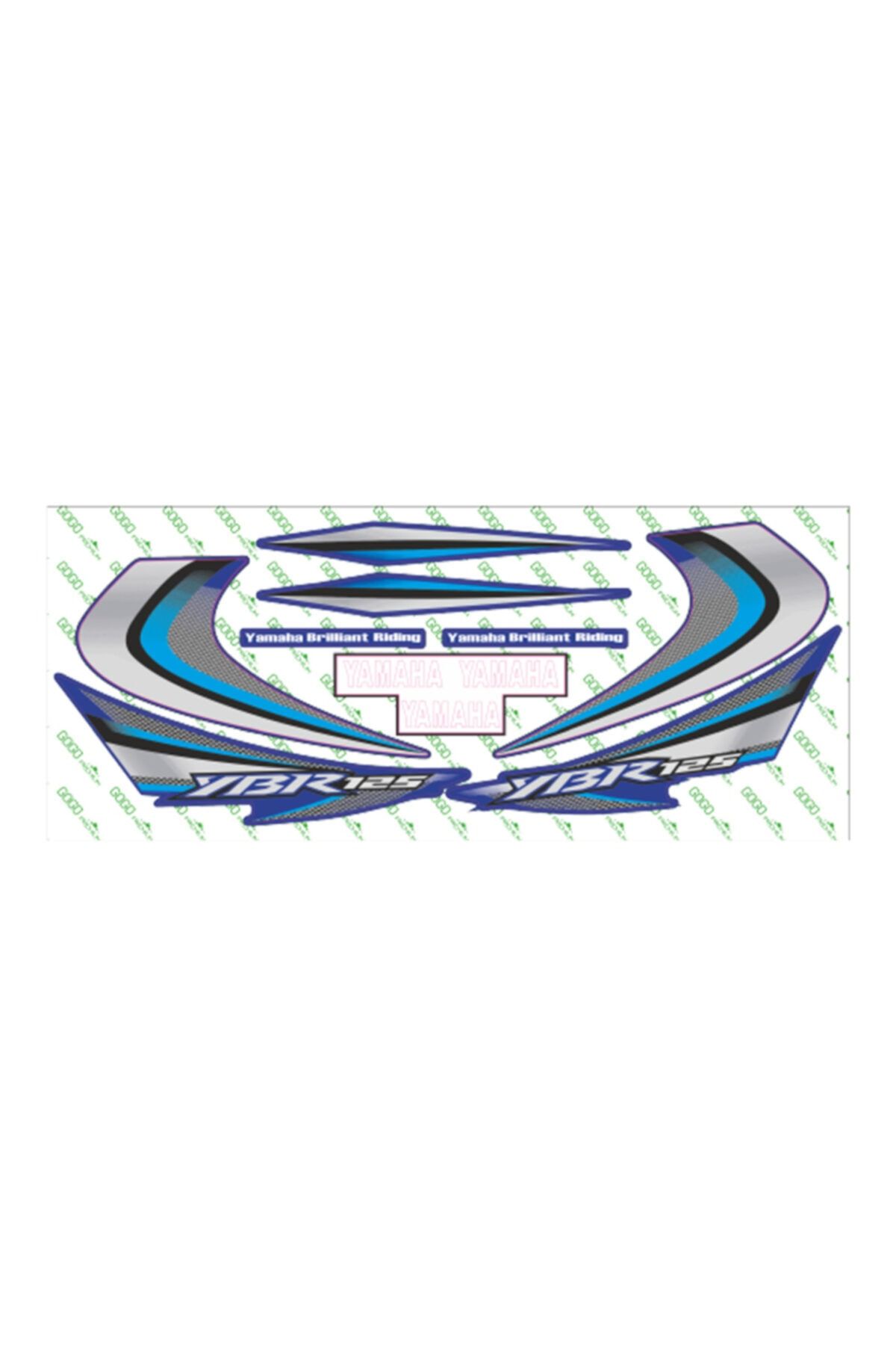 MotoExpressStore Yamaha Ybr 125 2010 Mavi Sticker Set