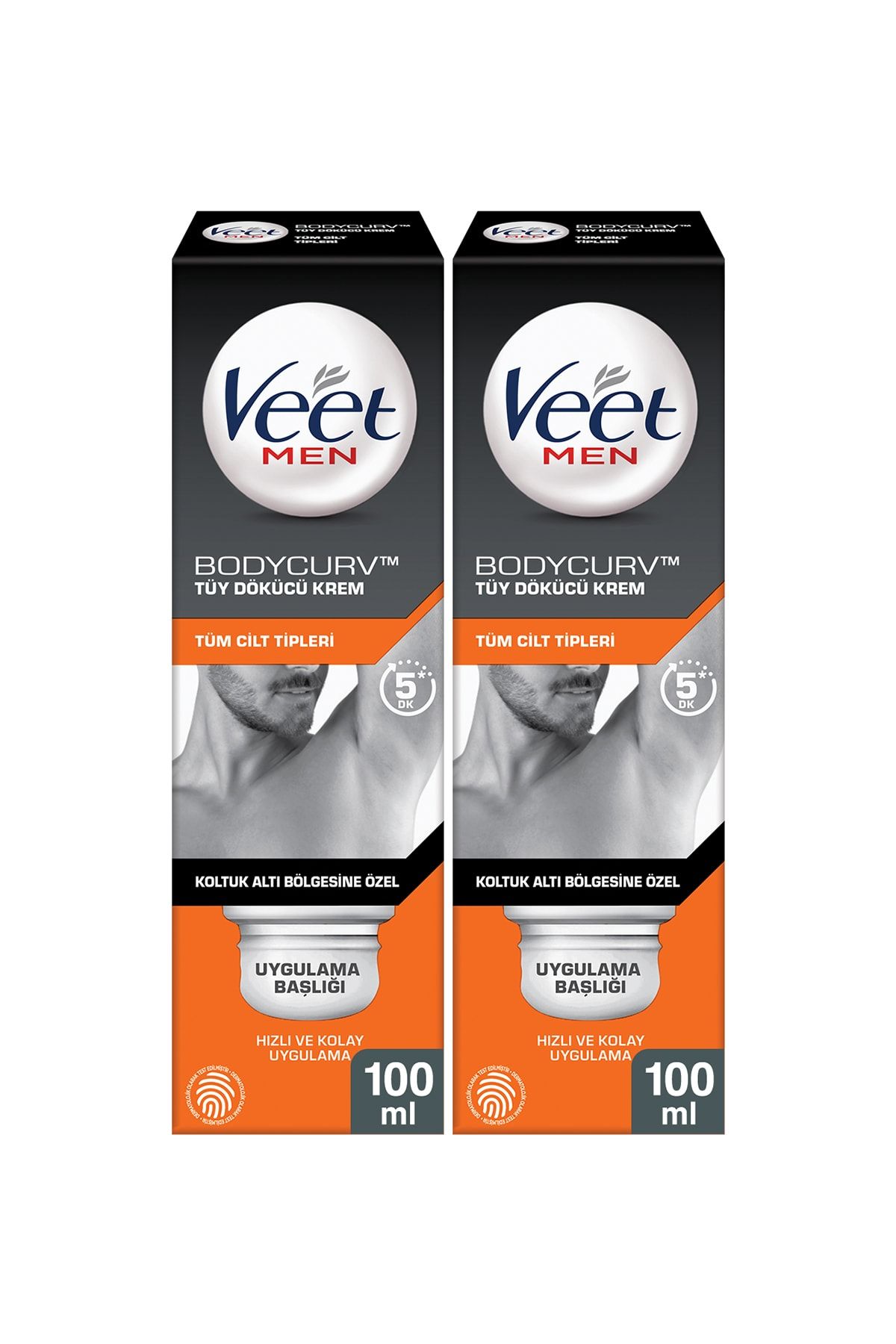Veet Men Erkeklere Özel Tüy Dökücü Krem Koltuk Altı Bölgesi 100ml x2 Adet