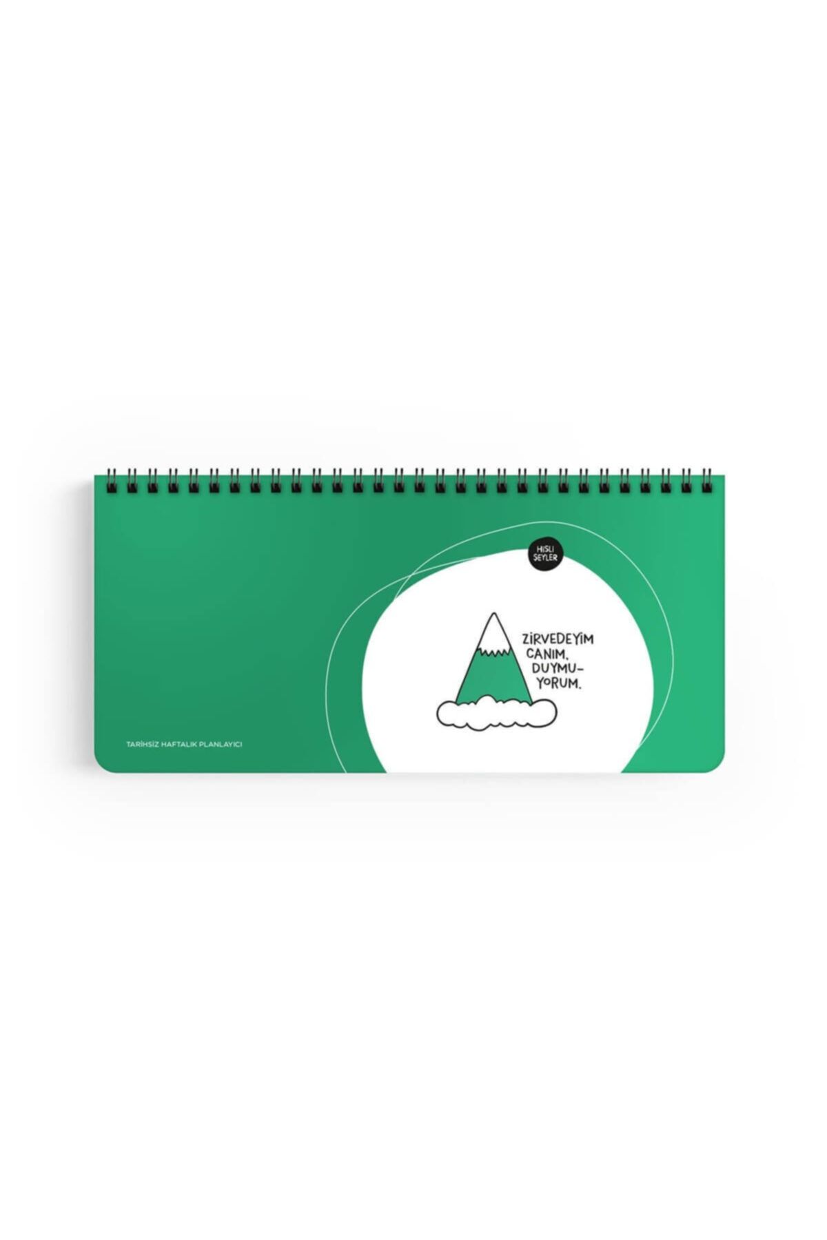 KESKİN COLOR Hisli Şeyler 13x27cm Spiralli Planner Stickerli Planner - Zirvede