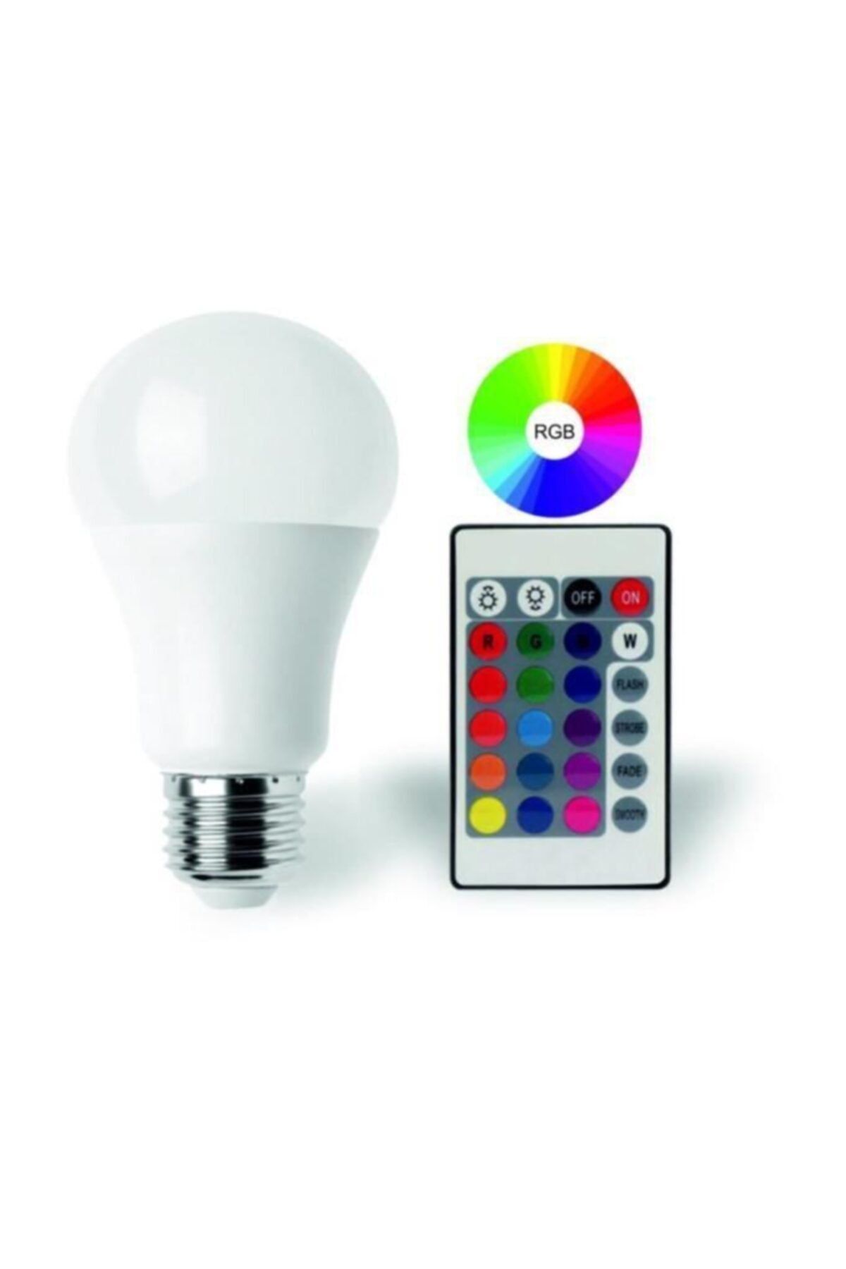 Bakyar 6 Adet 9 Watt Dimerli Kumandalı Rgb Ampül Faturalı