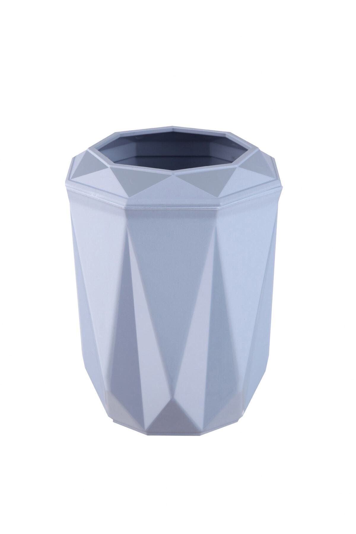 megfast Plastik Dekoratif Prizma Diş Fırçalık Mavi  Vanity
