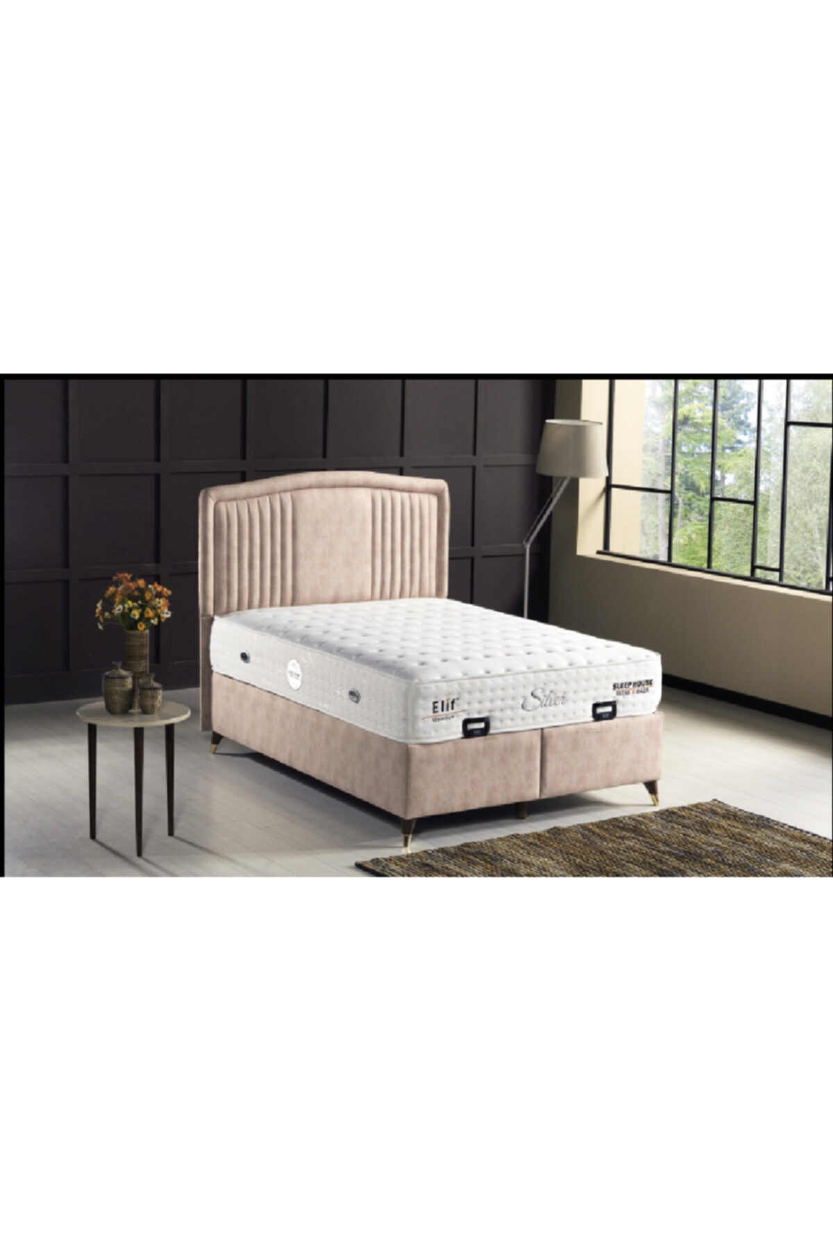 elif mobilya silver 90x190 yatak baza baslik krem fiyati yorumlari trendyol