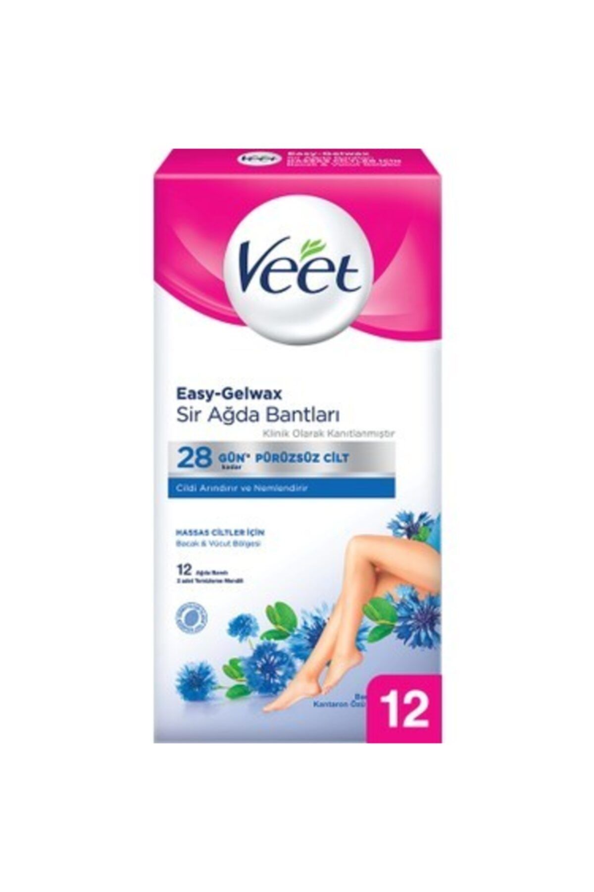Veet Ağda Bandı 12' Li Hassas Ciltler Için