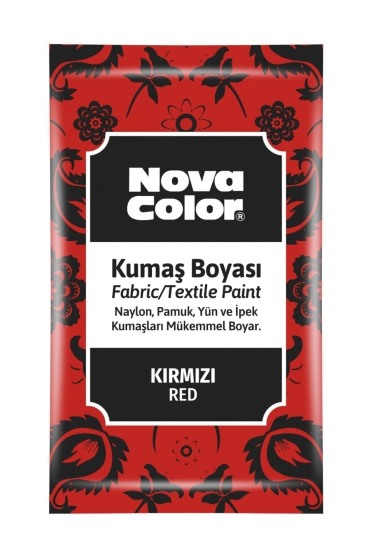Nova Color Toz Kumaş Boyası 12 gr X 12 Adet Kırmızı Nc-901 12'li Paket
