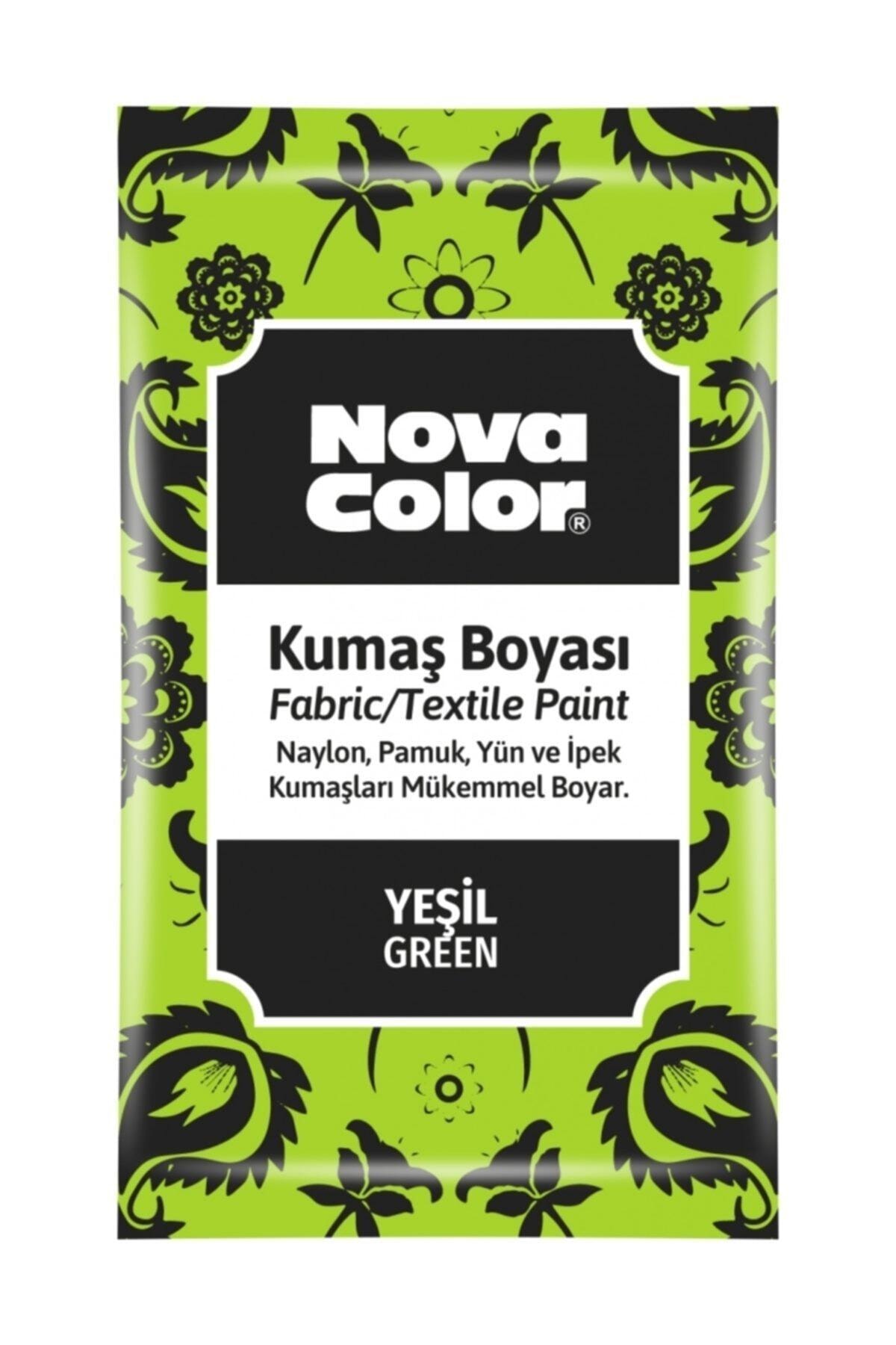 Nova Color Toz Kumaş Boyası 12 gr X 12 Adet Yeşil Nc-903 12'li Paket
