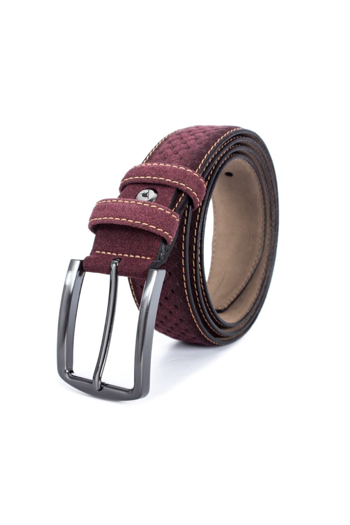 Tudors Süet Bordo Erkek Kemer