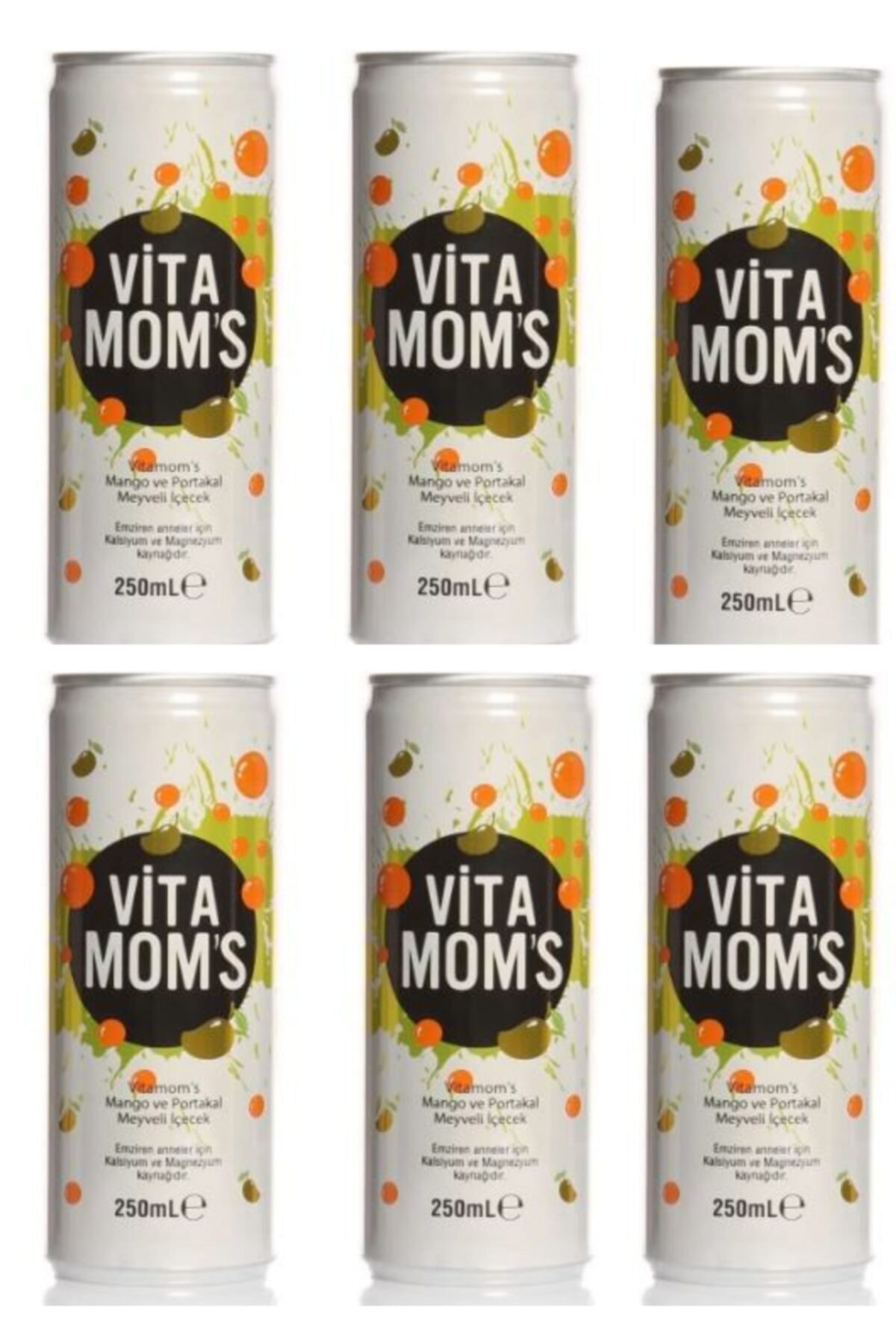 Vitamoms Emziren Anneler İçin Portakal Mango 250 Ml 6'lı Paket Karışık Meyveli İçecek