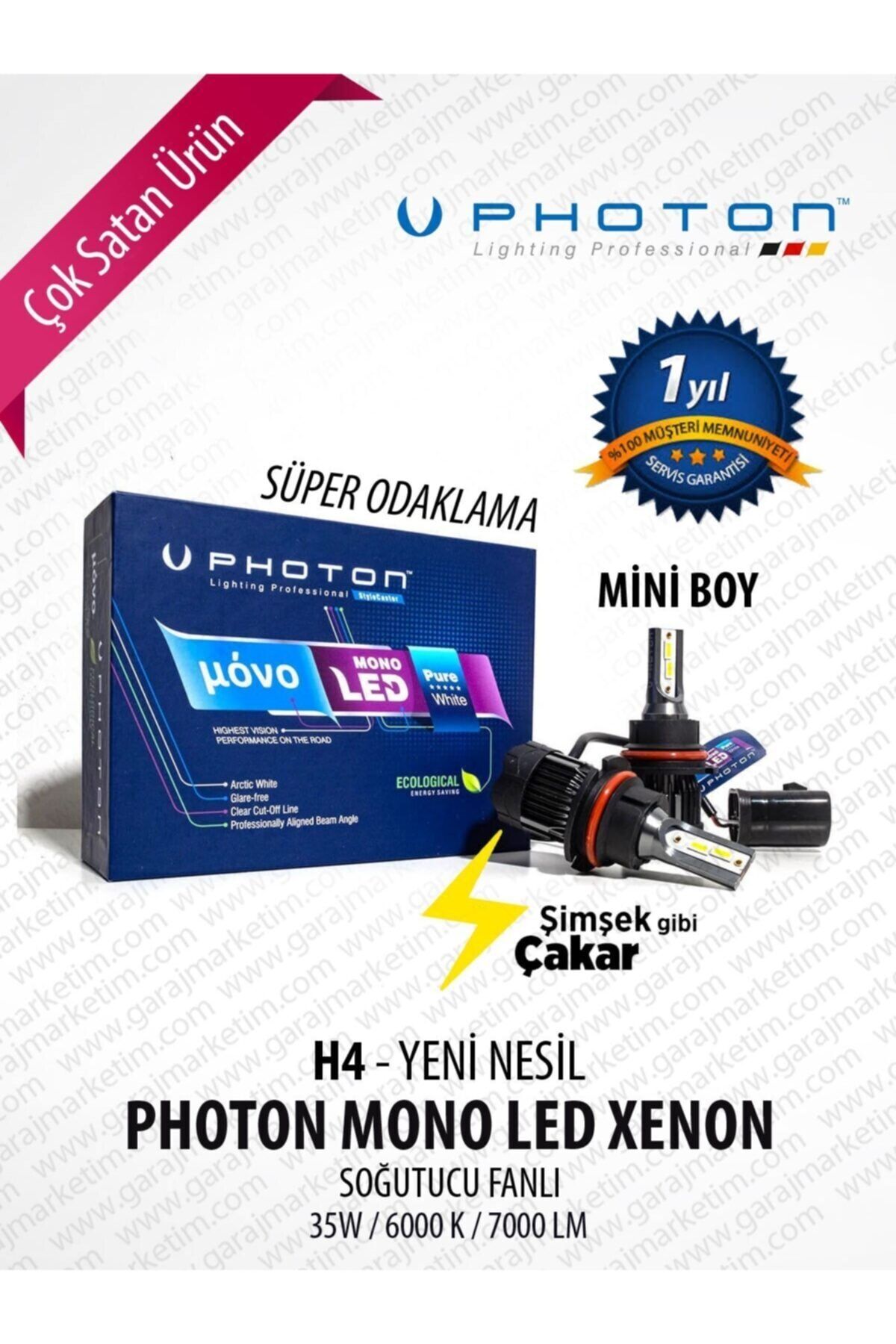 photon mono h4 led xenon citroen nemo uzun kisa far fiyati yorumlari trendyol