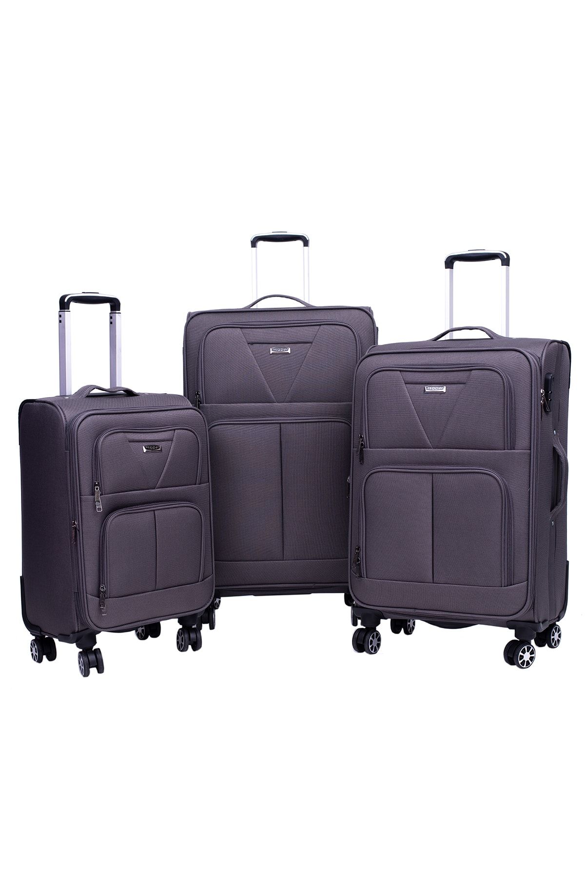 Moda Çanta Moda Kr 1010 Gri 3 Boy Valiz Seti