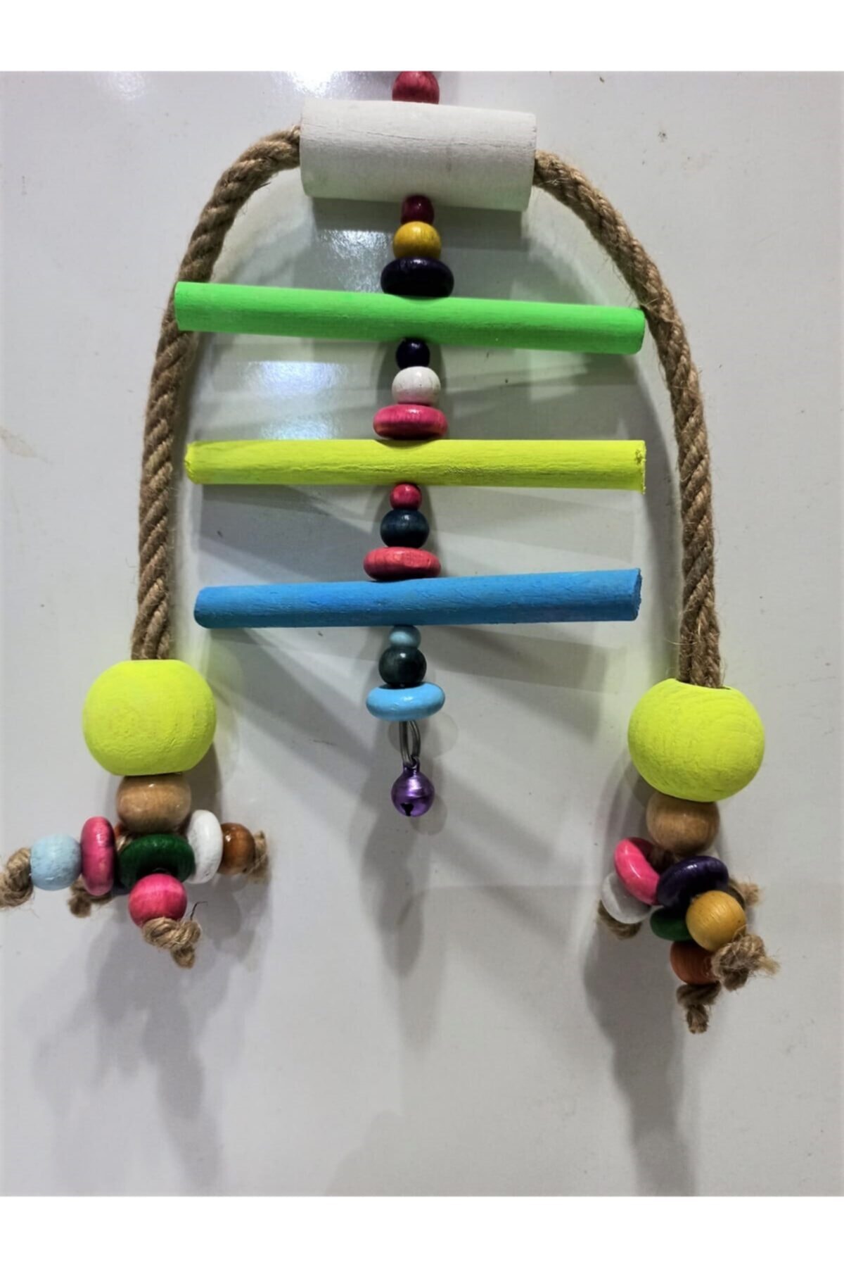 TROPİKAL Kuş Oyuncağı Askılı Merdiven Sarı