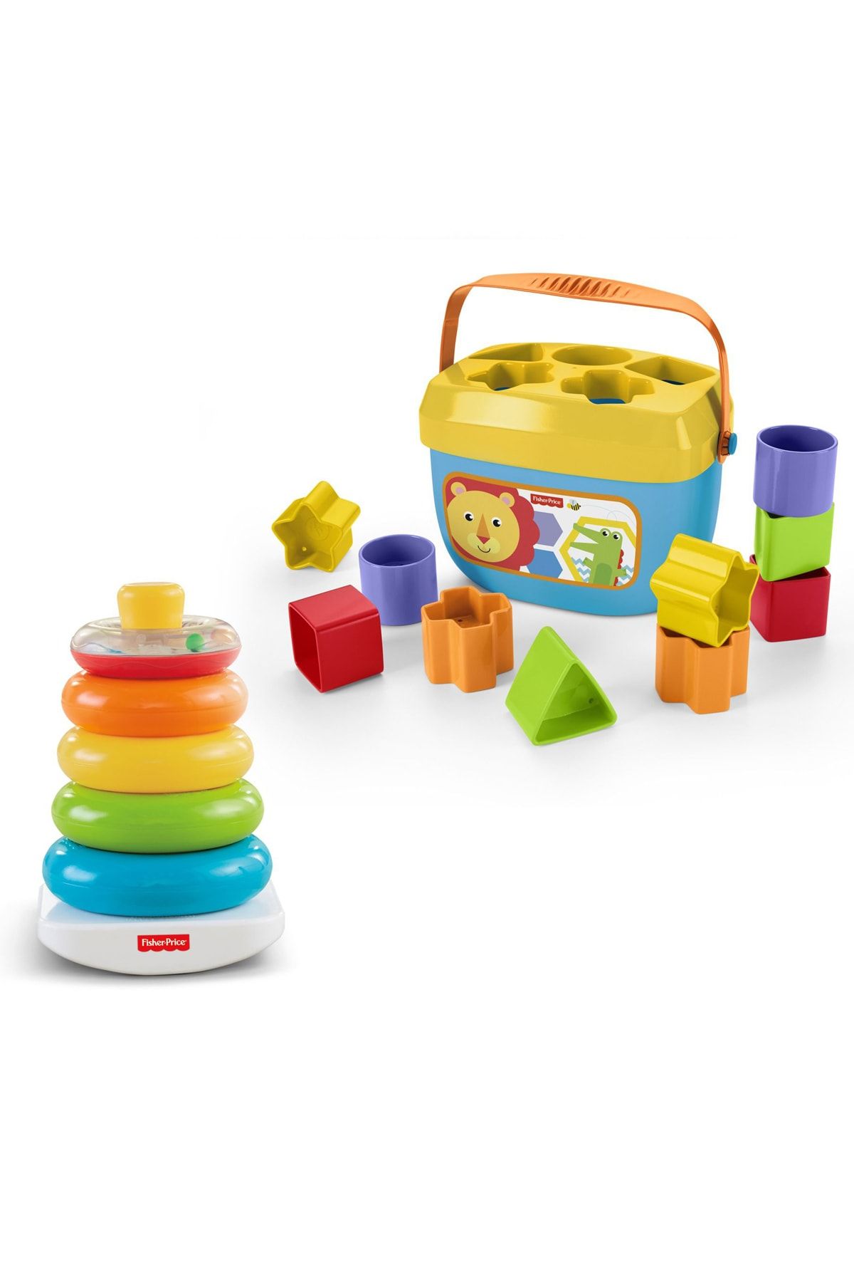 Fisher Price Renkli Halkalar Renkli Bloklar Egitici Ve Eglenceli Oyuncak Seti Trendyol