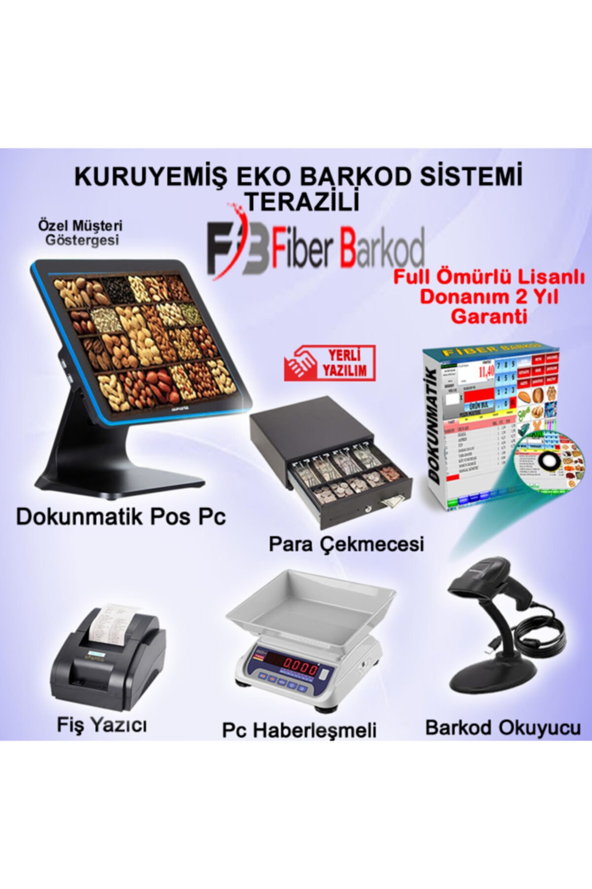 FİBER BARKOD Kuruyemiş Otomasyon Sistemi