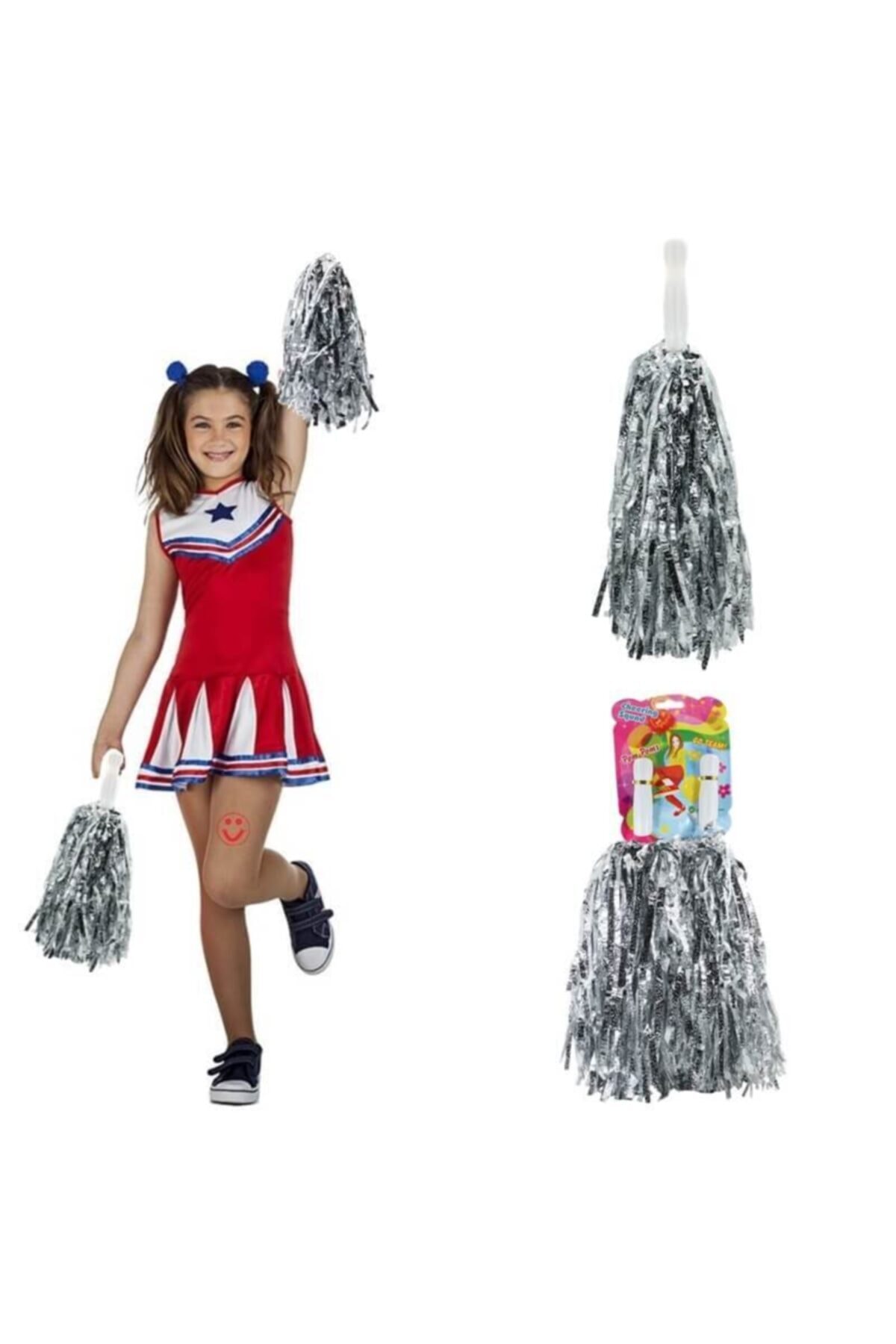 Süsle Baby Party Gösteri Ponponu, Metalize, 2 Adet - 35 Gr - Gümüş