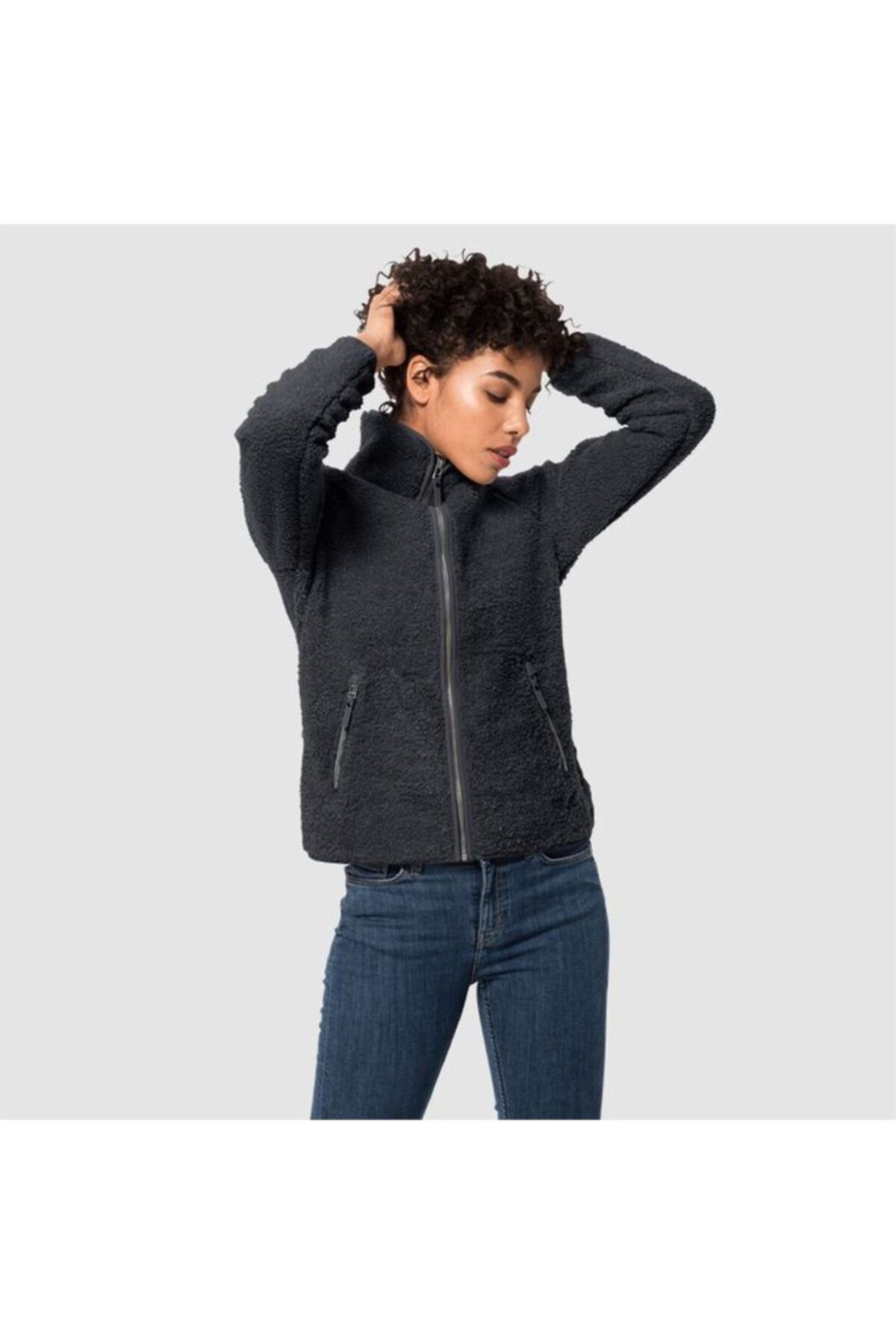 Jack Wolfskin Kadın Siyah Outdoor Spor Sweatshirt