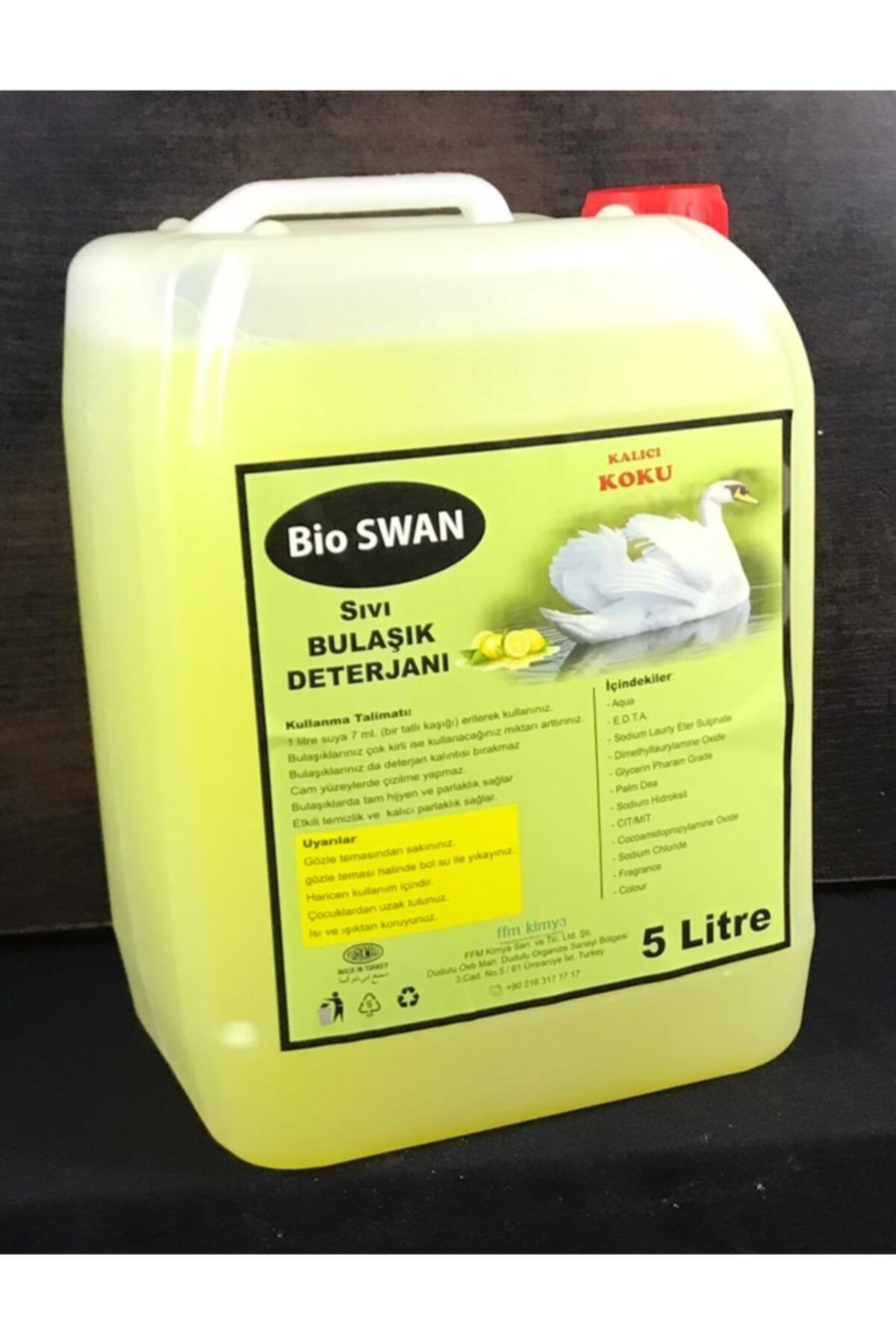 BioSwan Bulaşık Deterjanı Ultra Limon Kokulu 5 Litre