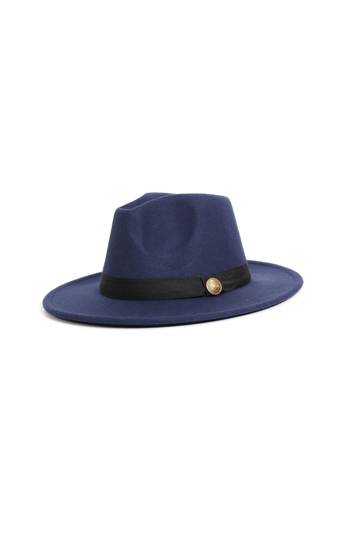Kapin Unisex Lacivert Fötr Şapka