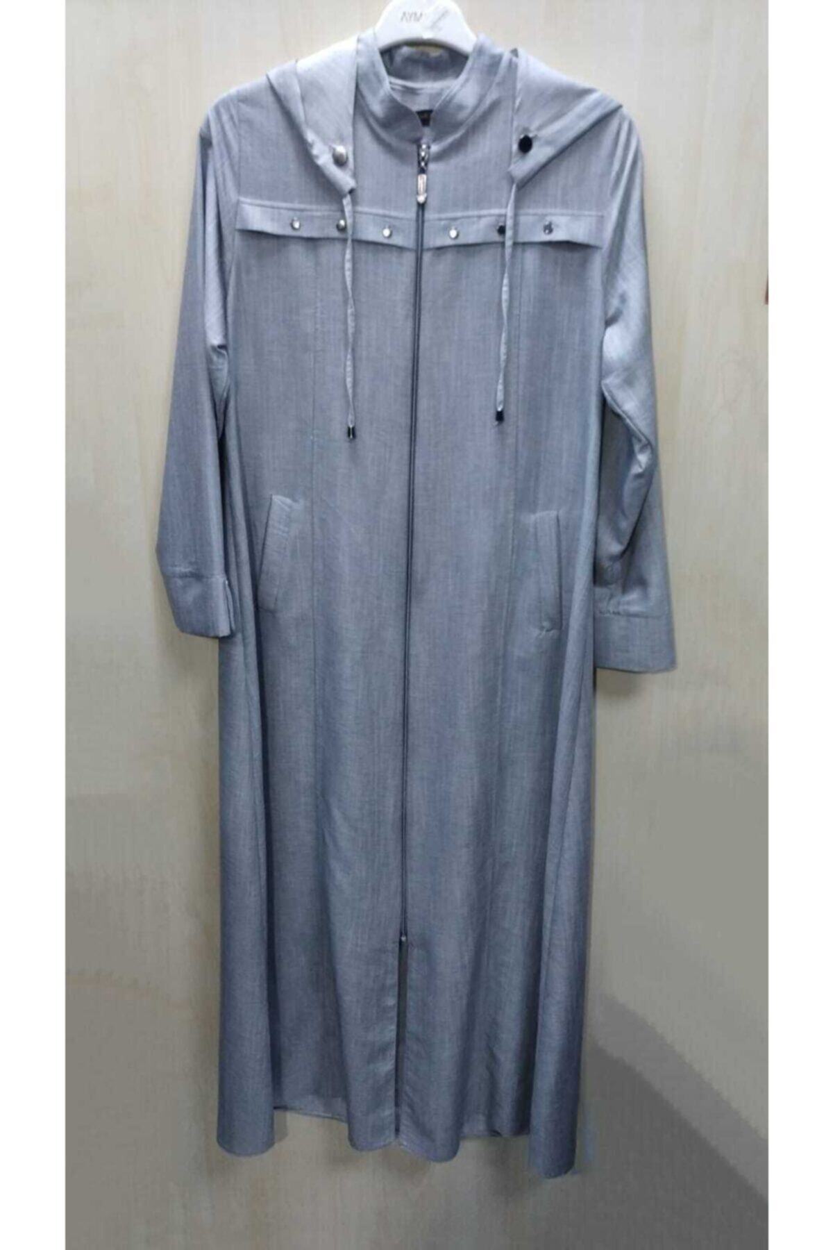 Aymoli Kadın Gri Mevsimlik Kot Pardesü