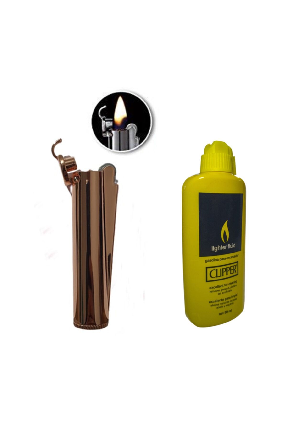 Clipper Clıpper Tam Metal Benzinli Çakmak Clıpper 80ml Benzin