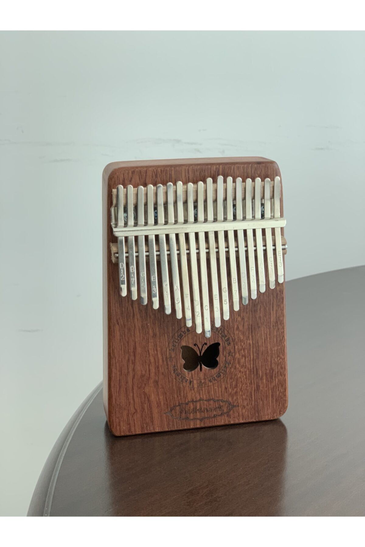 Ali BABA Kelebek Desenli Ahşap Kalimba